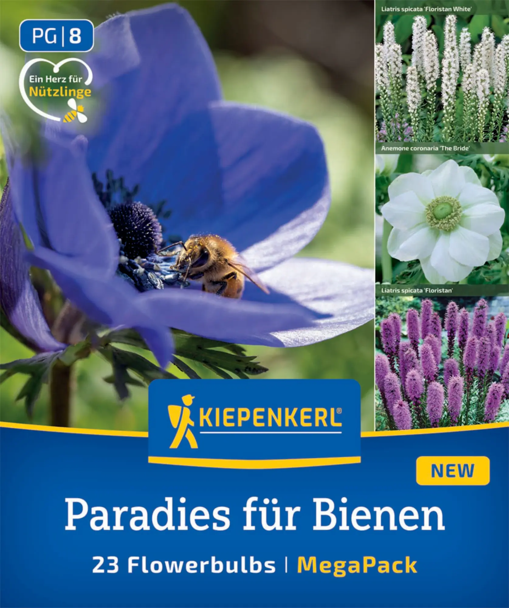 Kiepenkerl Mega-Pack Frühjahrsblumenzwiebel Blumenzwiebelmischung Paradies für Bienen 23 Stück