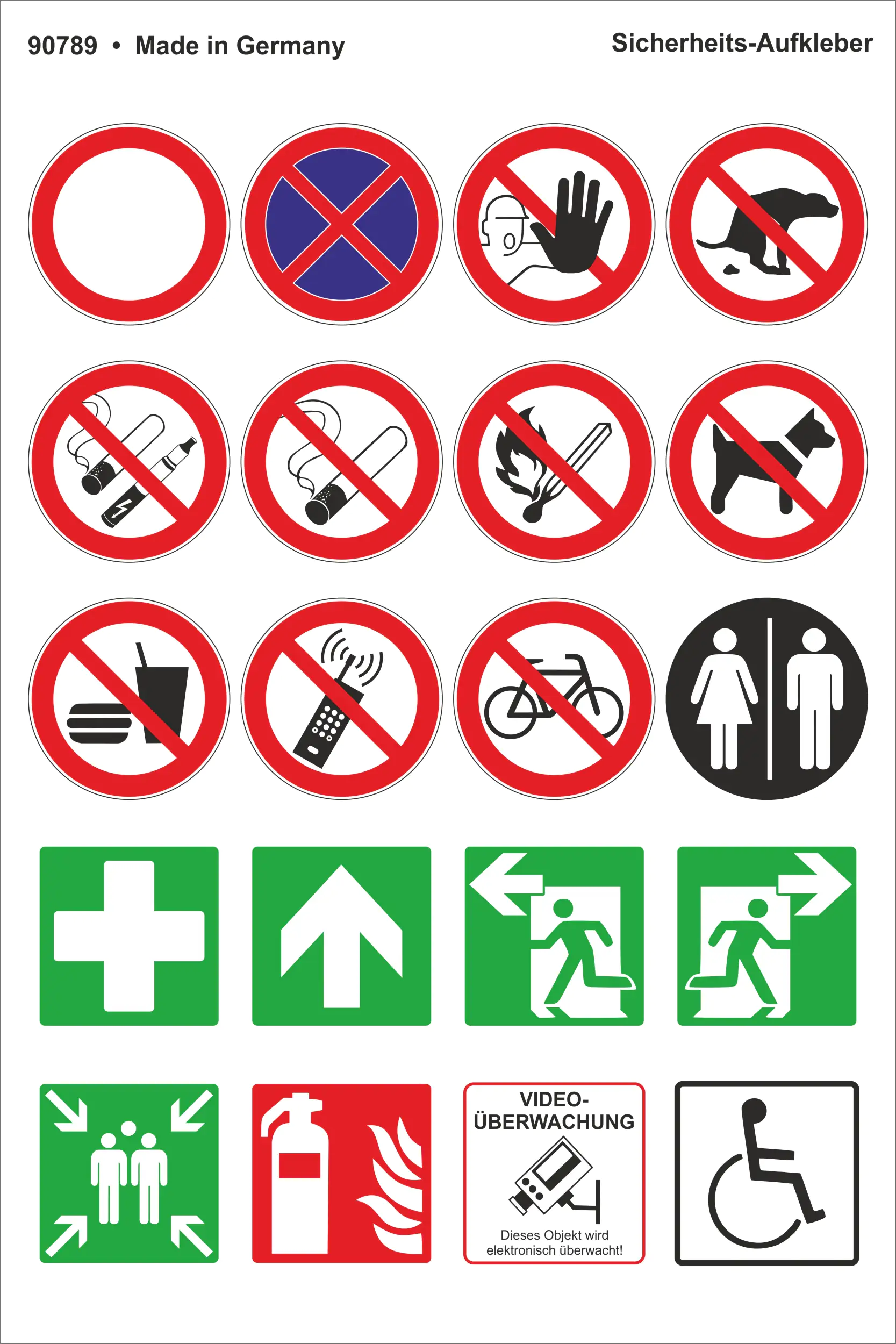 4002341907891 Hermann Schütz Aufkleber Sicherheitssortiment 20 Motive