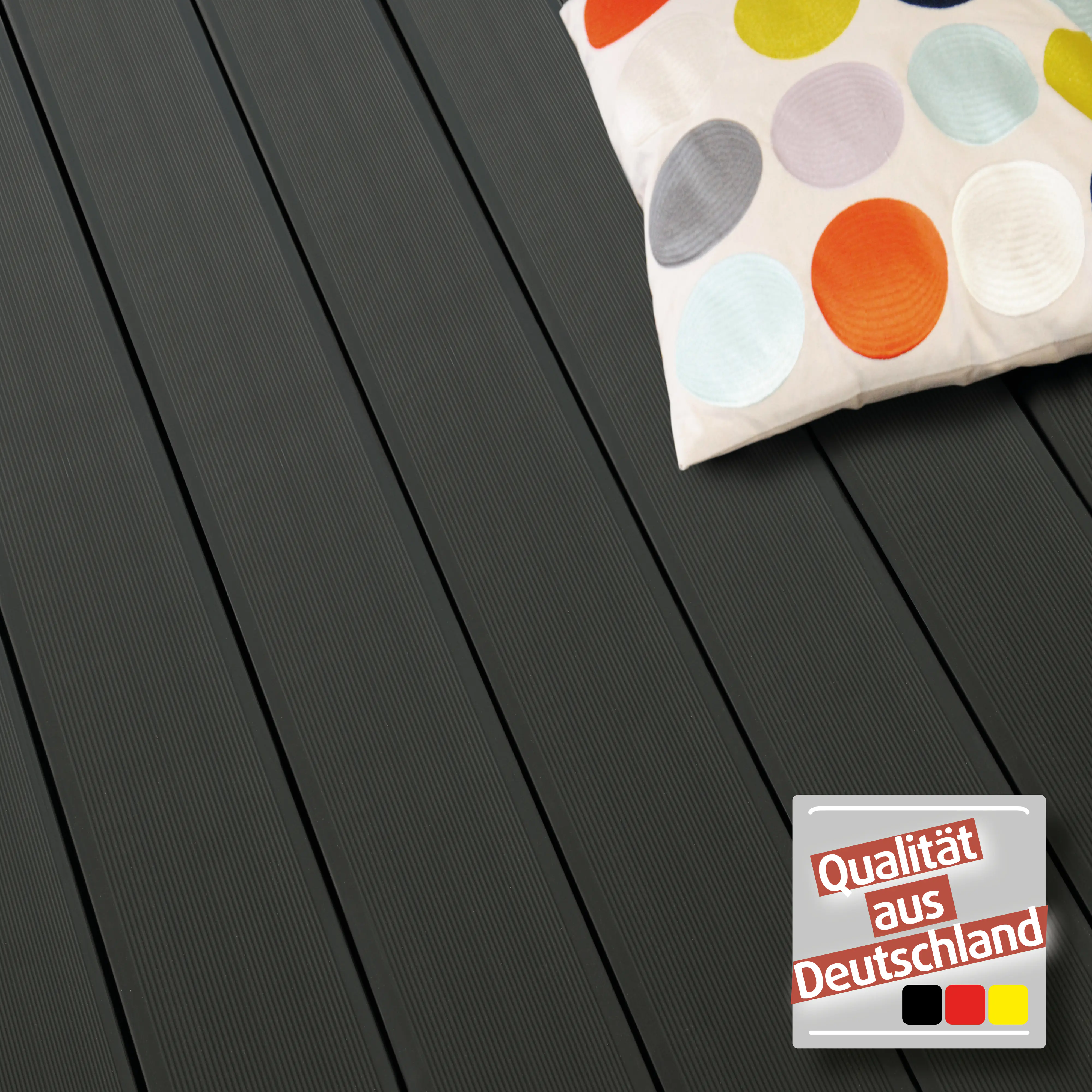 Kovalex WPC-Terrassendielen Kompett-Set anthrazit mattiert