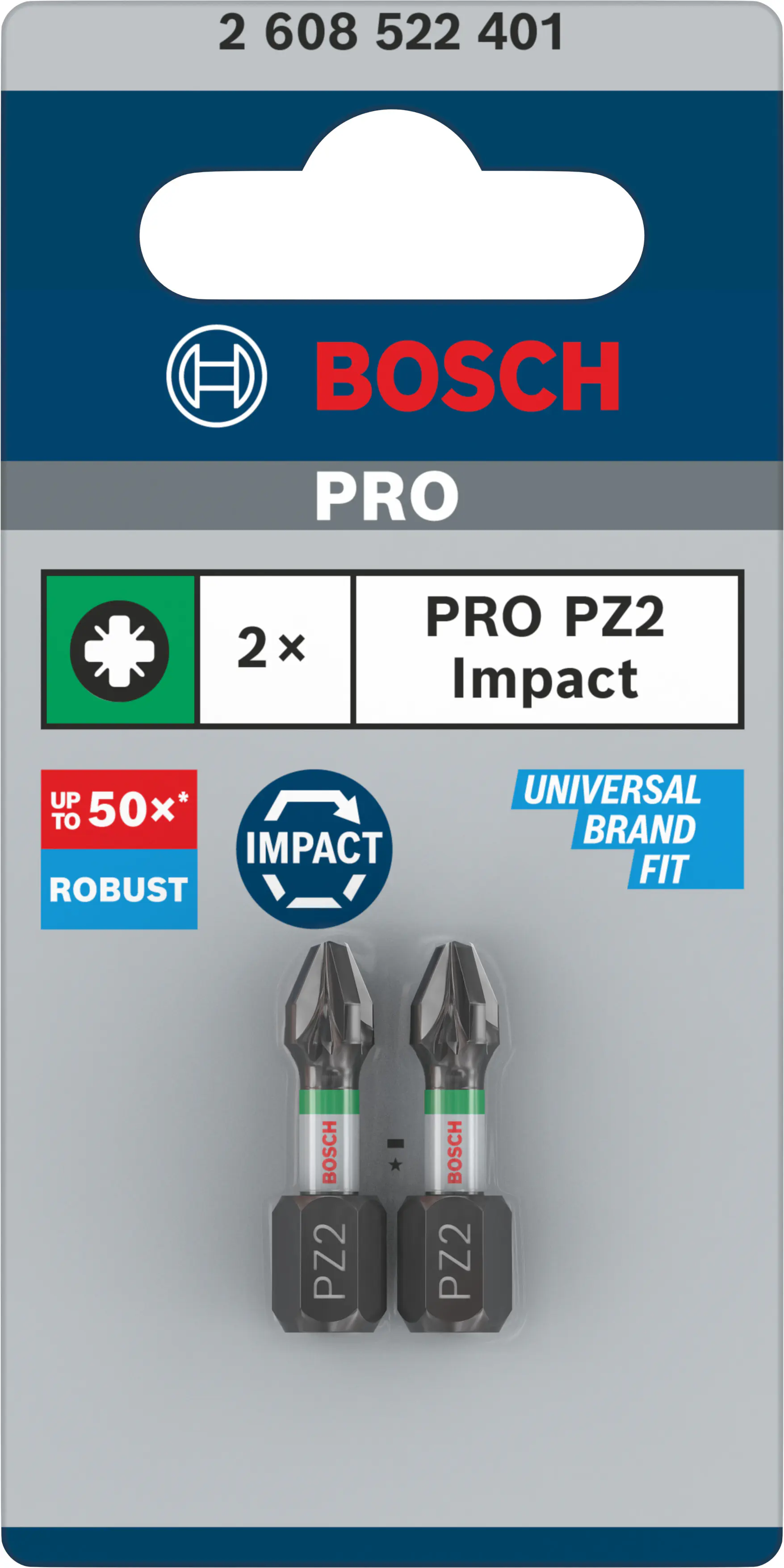 Bosch PRO Impact Bit PZ2 25 mm 2-teilig