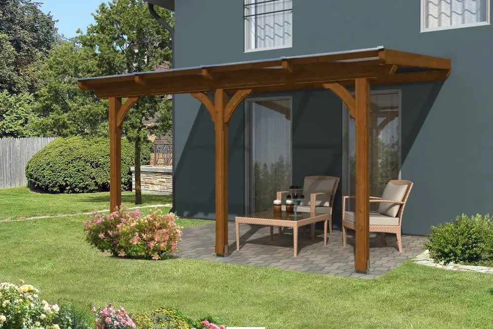 SKAN HOLZ Terrassenüberdachung Rimini 434 x 250 cm Douglasie SKAN HOLZ Terrassenüberdachung Rimini 434 x 250 cm Douglasie