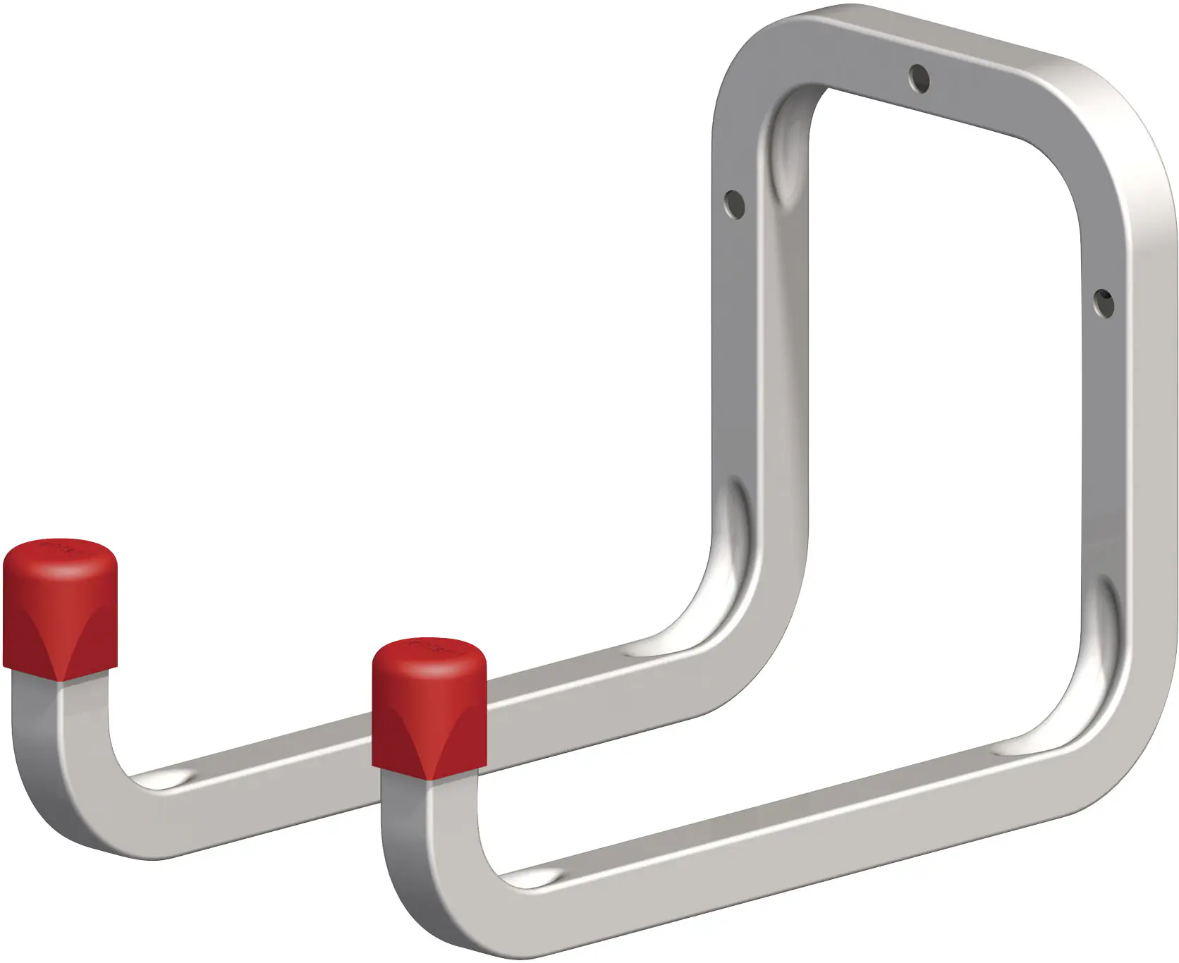 alfer Gerätehaken 90 mm 90 x 120 x 98 mm Stahl verzinkt Kappe rot