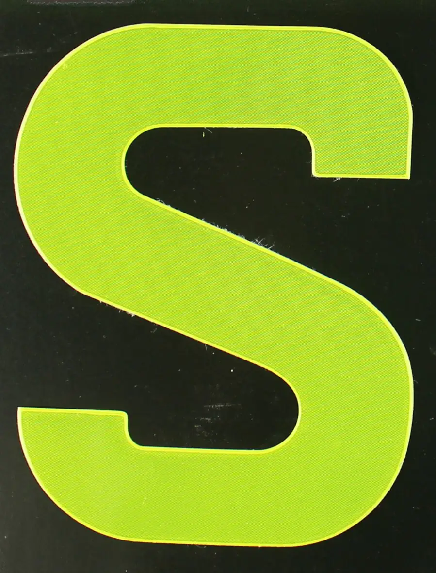 4004947548843 Conacord Reflektierender Klebebuchstabe S gelb "S"