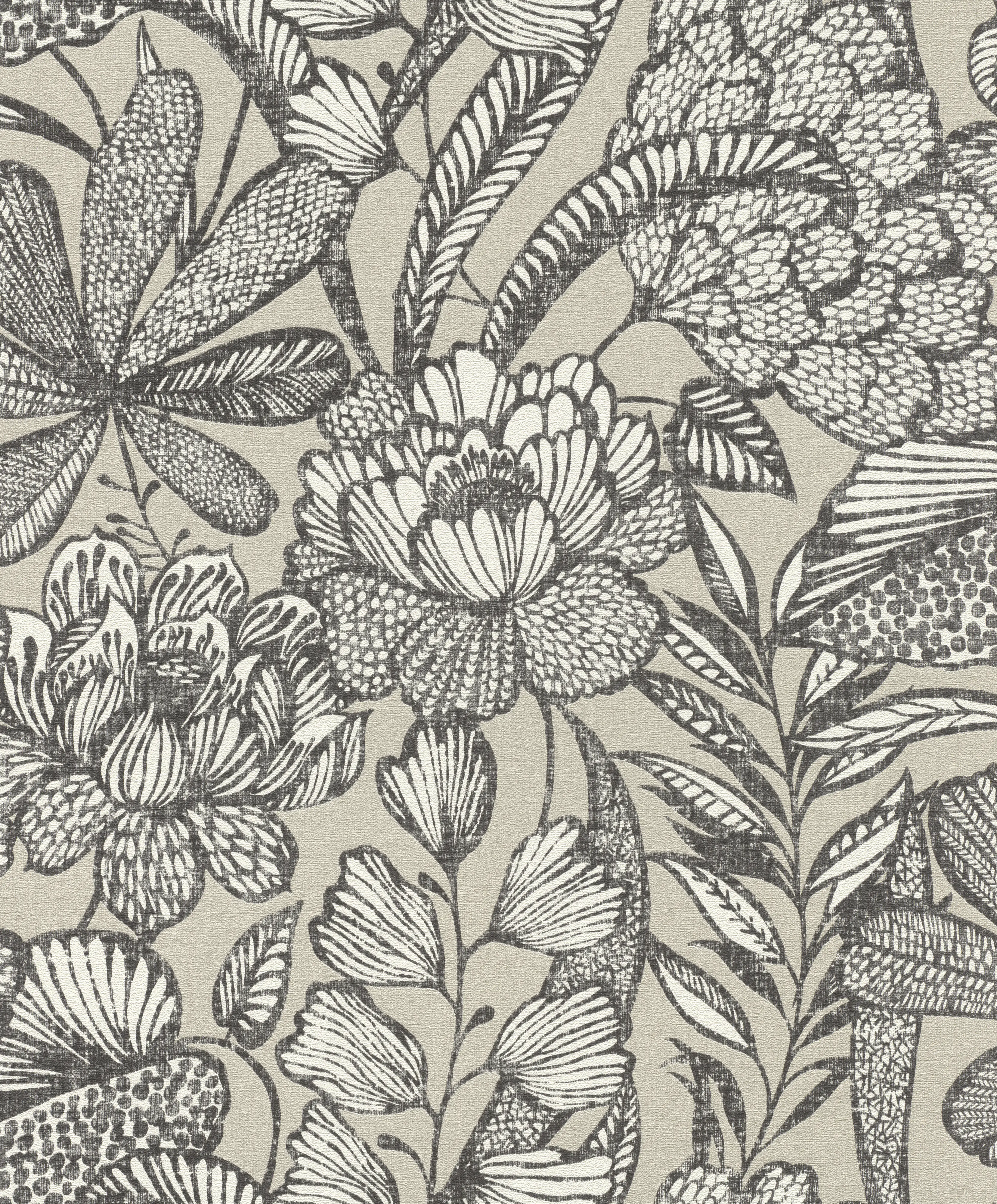 Rasch Vliestapete 555332 Beige-Leinen Muster & Motive 10,05 m x 0,53 m