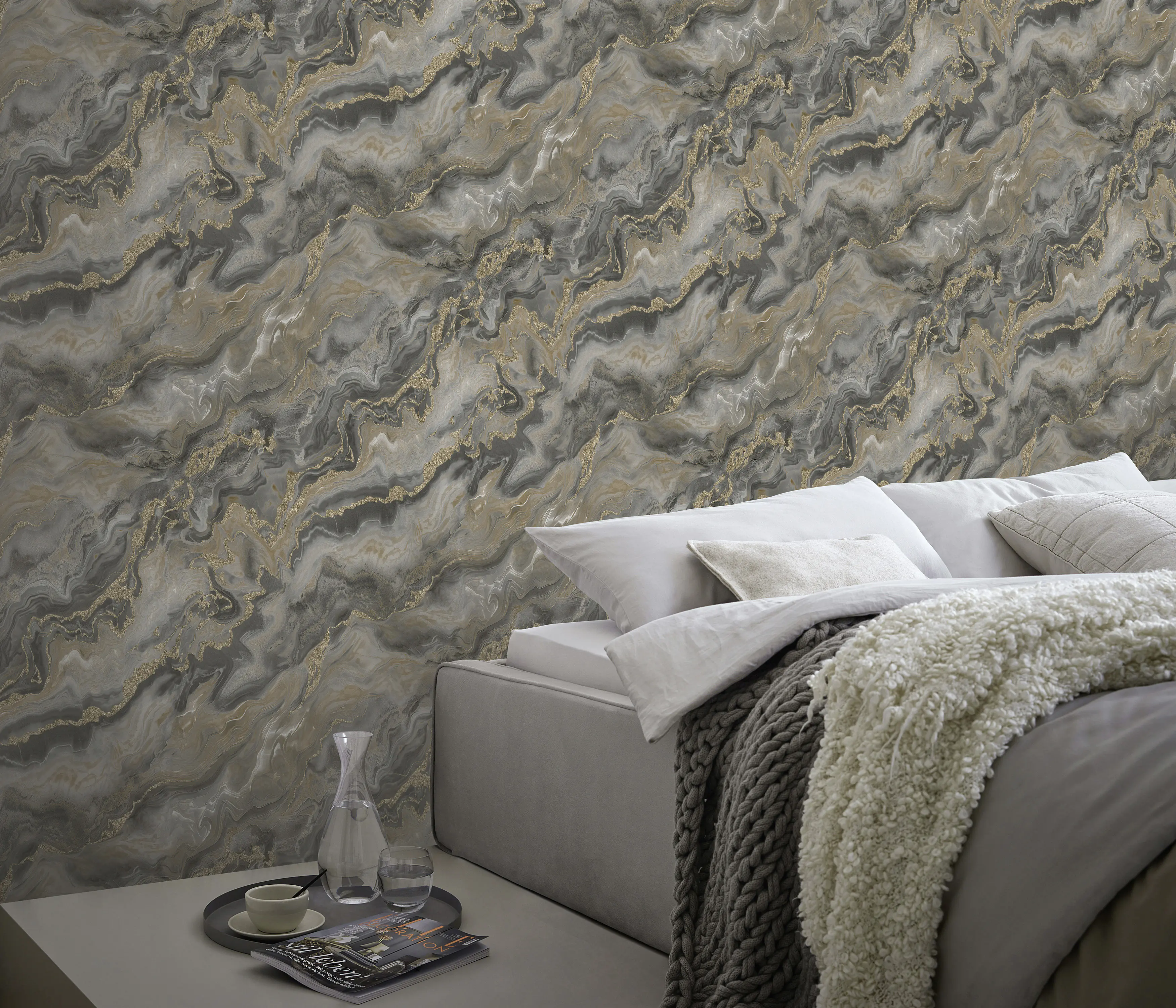 Erismann Vliestapete Marmor taupe 10,05 x 0,53 m