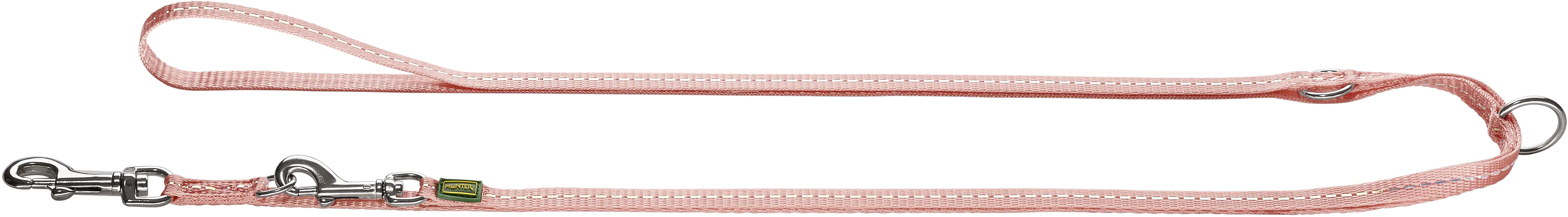 4016739655332_1800917 Hunter verstellbare Führleine Tripoli hellrosa reflektierend