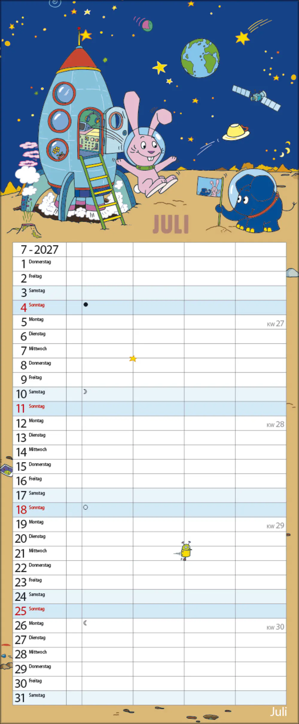 Korsch Kalender Familienplaner Sendung mit der Maus 2027