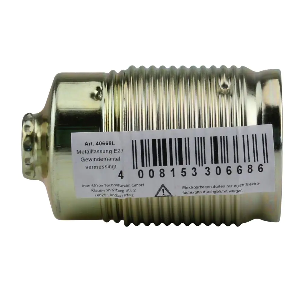 Lampen-Fassung Außengewindemantel E 27, messing Lampen-Fassung Außengewindemantel E 27, messing