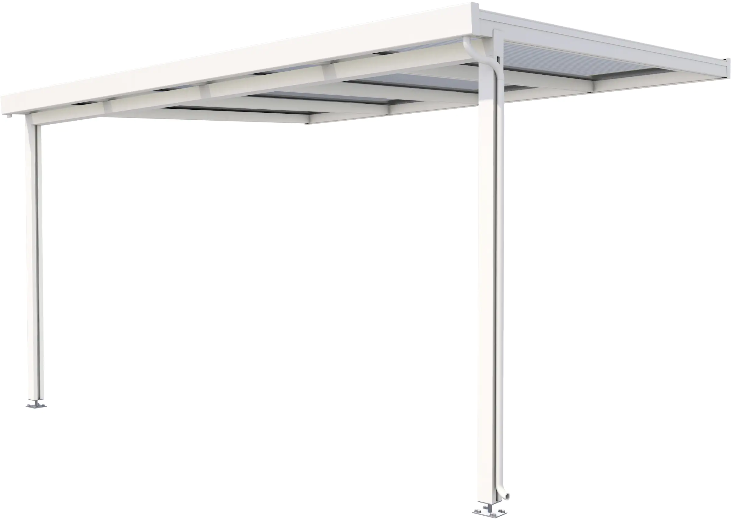 Gutta Premium Terrassendach 410,2 x 306 cm weiß Klima blue 16 mm