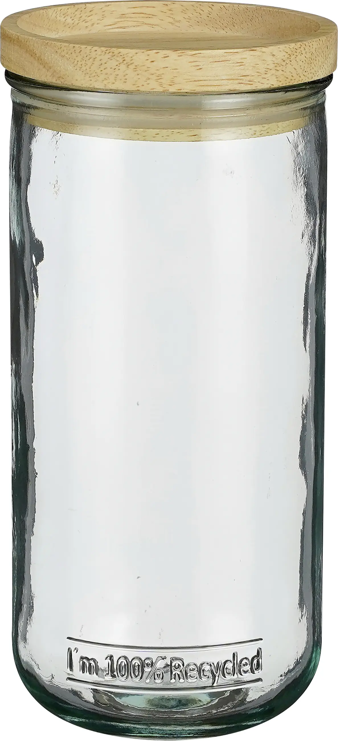 Mica Decorations Vorratstopf Salamo recycled glass 19 x 9 cm transparent