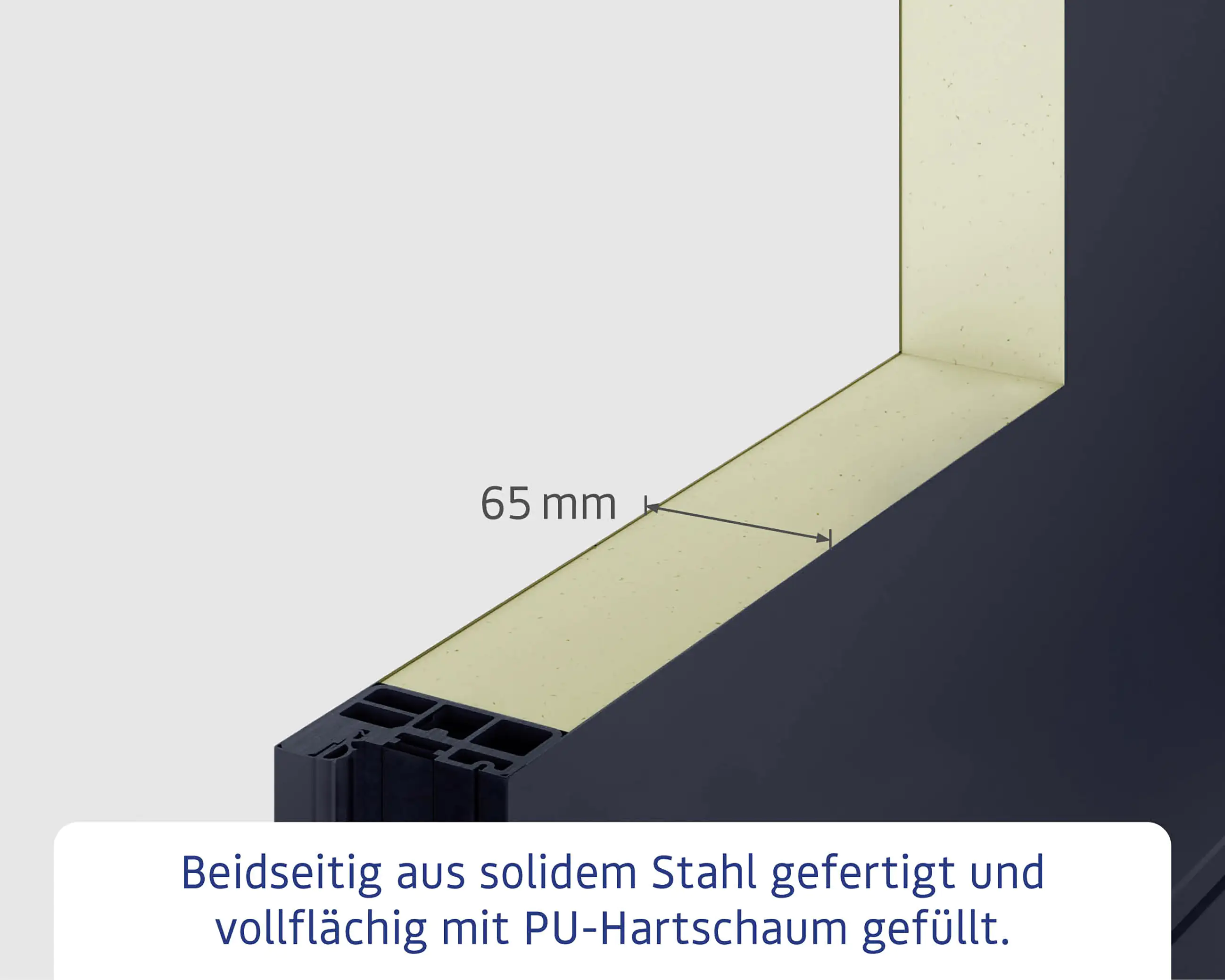 EcoStar Haustür ISOPRO IP 015 anthrazitgrau 110 x 210 cm