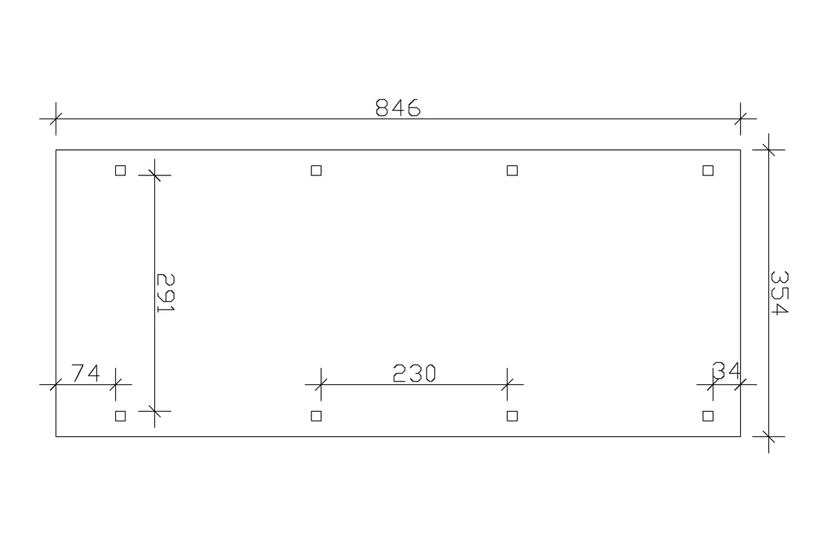 4018211022762_2111577 SKAN HOLZ Carport Emsland 354 x 846 cm mit EPDM-Dach, lasiert in Weiß