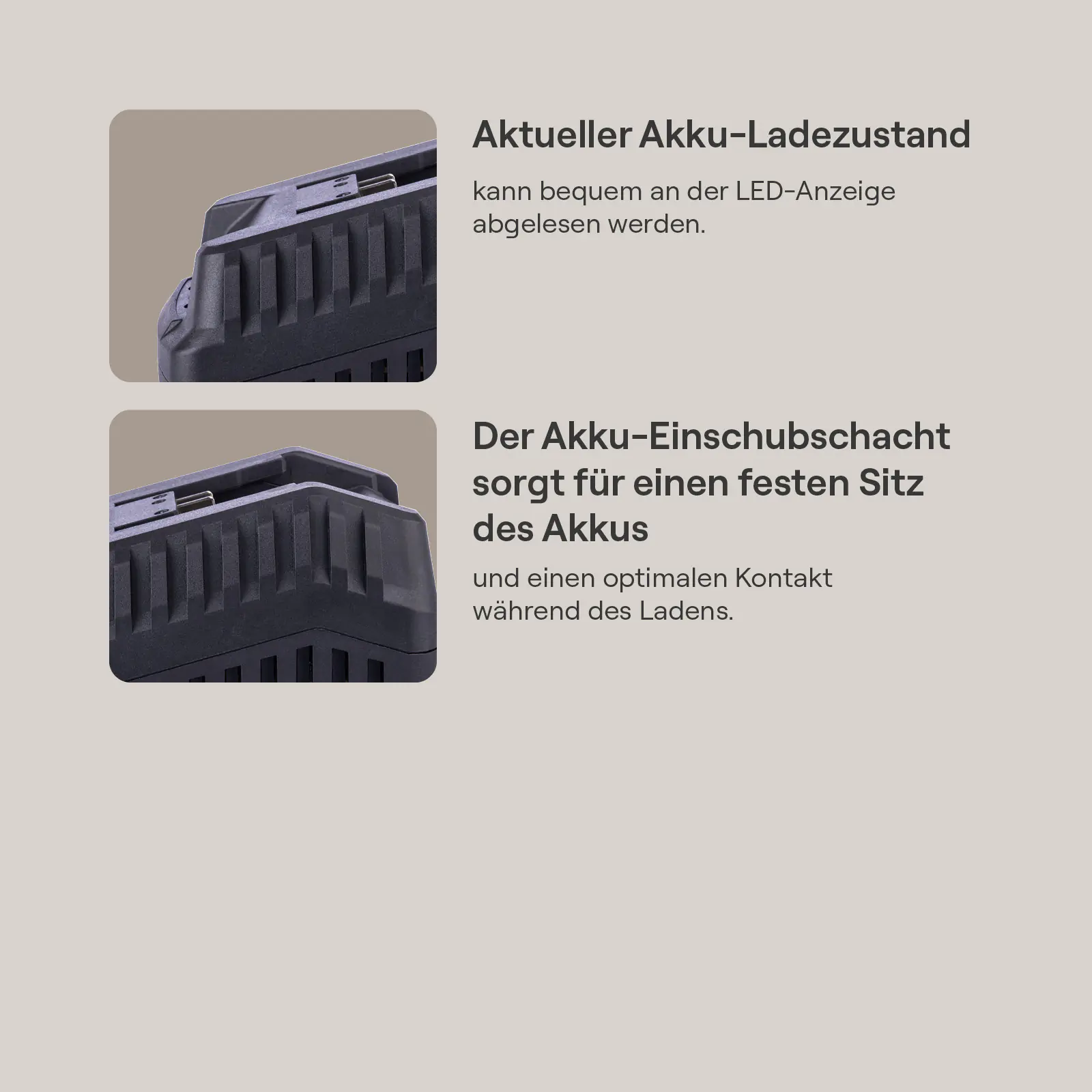 Gomag Akku-Ladegerät 2,4 A für 20 V 