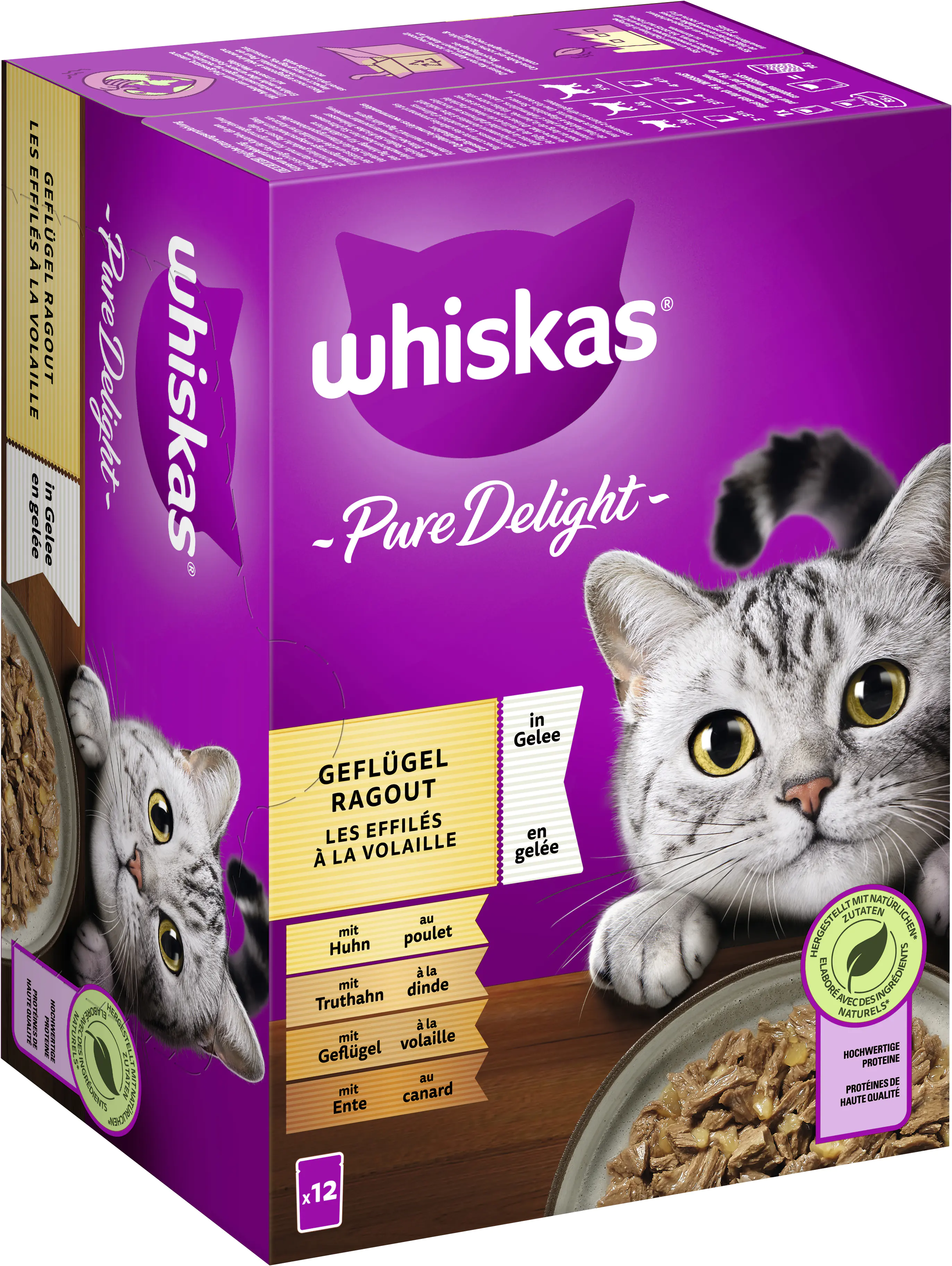Whiskas Multipack Pure Delight Geflügelragout Katzenfutter 12 x 85 g Whiskas Multipack Pure Delight Geflügelragout Katzenfutter 12 x 85 g