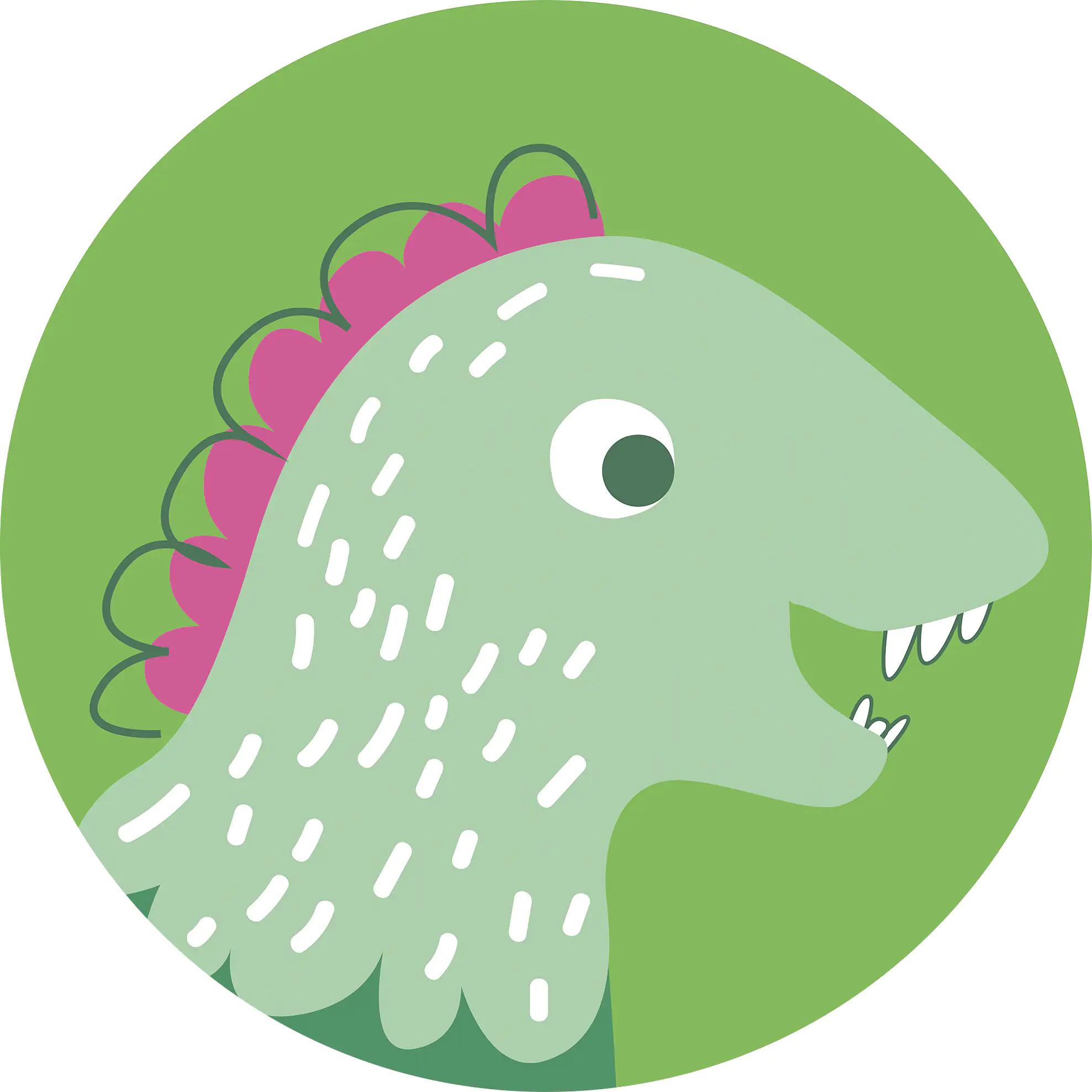 Komar Vlies Fototapete Dot Little Dino Tyranno Ø 128 cm selbstklebend