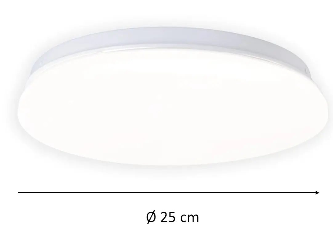 LED Kellerleuchte Levi rund 25 cm Garagenleuchte, IP44, weiß LED Kellerleuchte Levi rund 25 cm Garagenleuchte, IP44, weiß