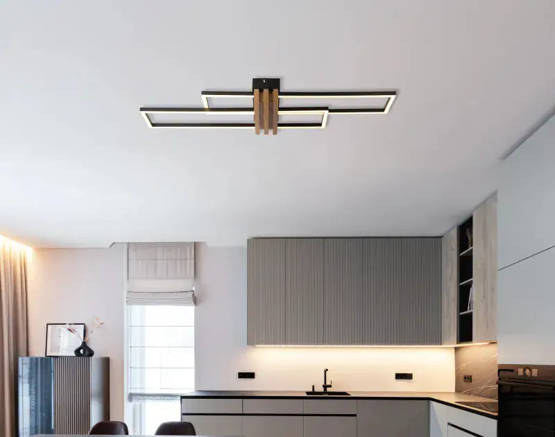 Globo Deckenleuchte Dakari I 80 x 23 cm schwarz warmweiß