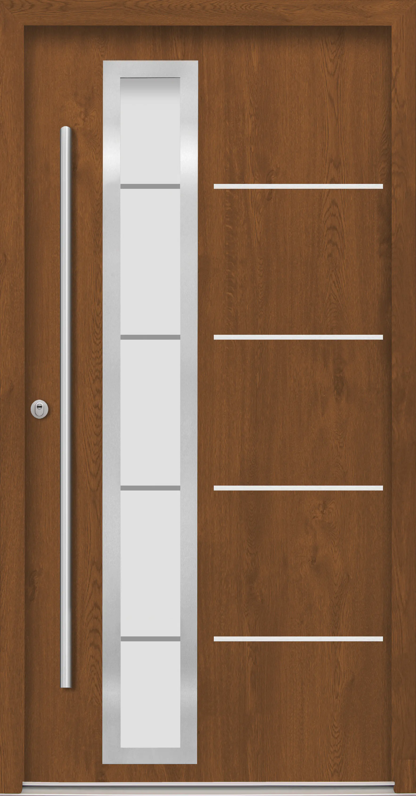 Splendoor Haustür Passivedoor Premium B06 RC2 Golden Oak DIN Links 110 x 210 cm