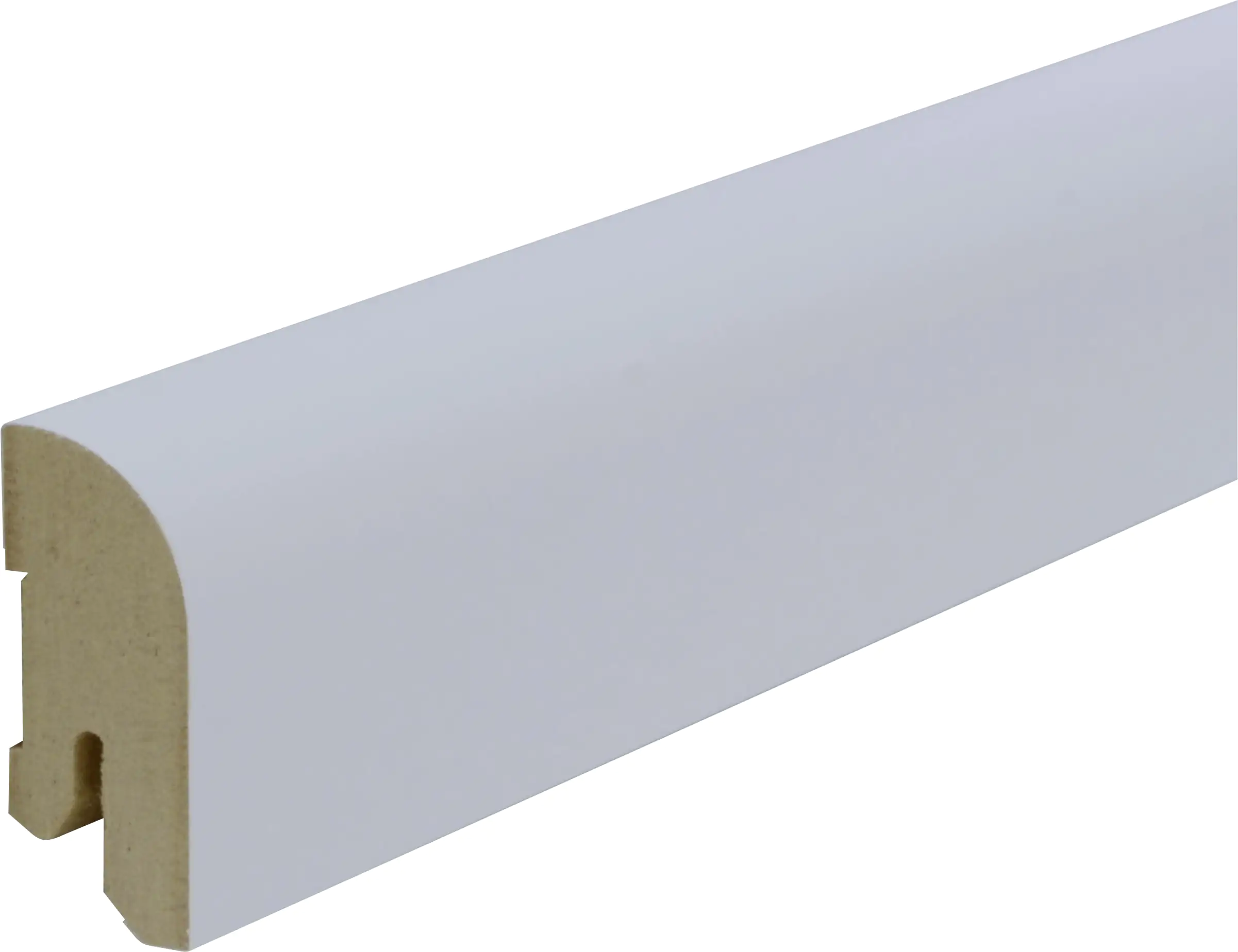 B.S. Bauprogramm Clip-Sockelleiste 250 cm 40 x 18 mm Blütenweiß