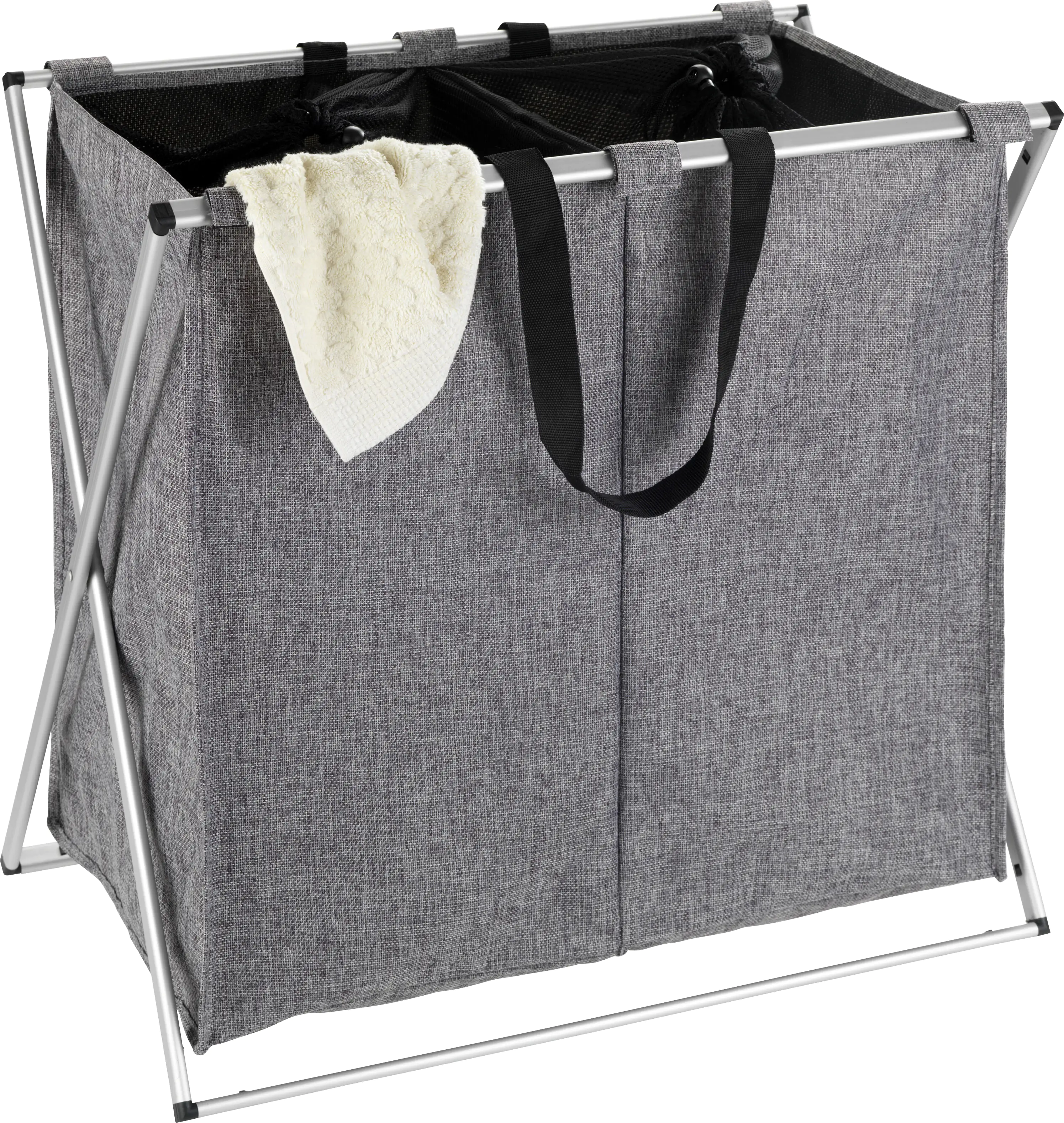 Wenko Wäschesammler Duo 120 L, grau