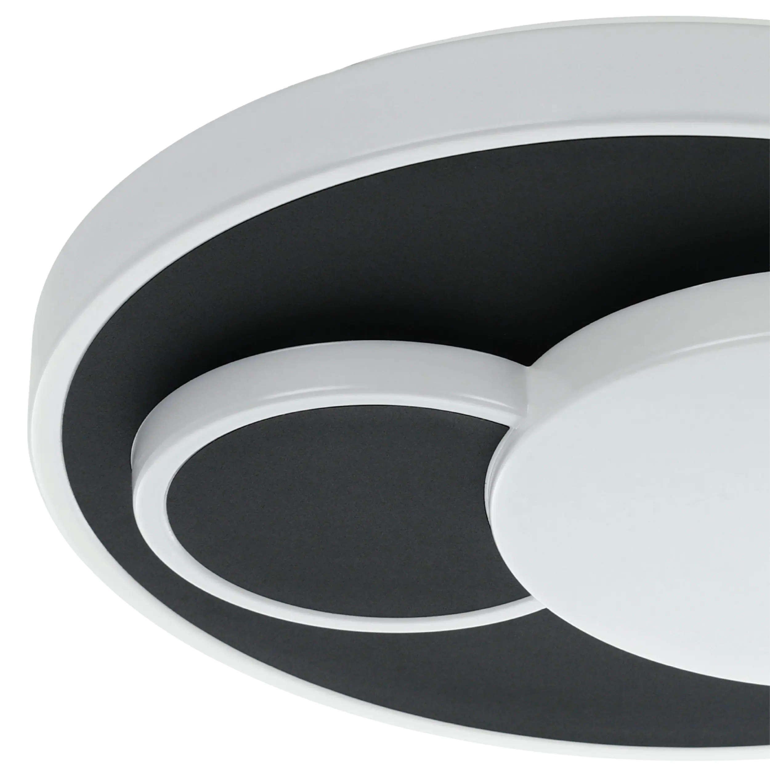 Eglo LED Deckenleuchte Lepreso weiß-schwarz Ø 38,5 cm warmweiß