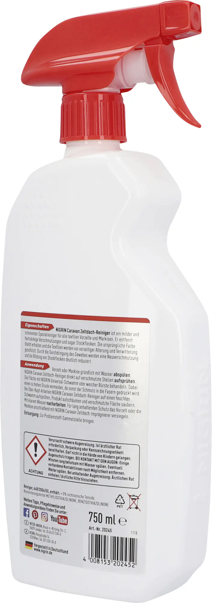 Nigrin Caravan Zeltdach-Reiniger 750ml