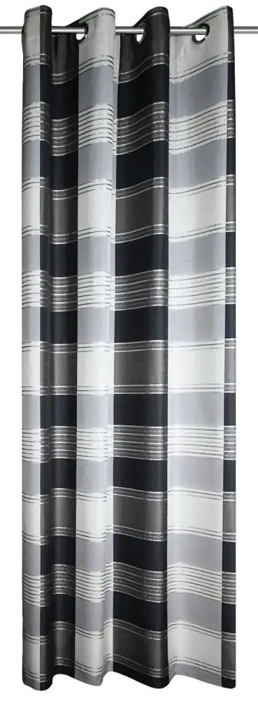 Neusser Collection Ösenschal Karo schwarz-silber, 140 x 245 cm