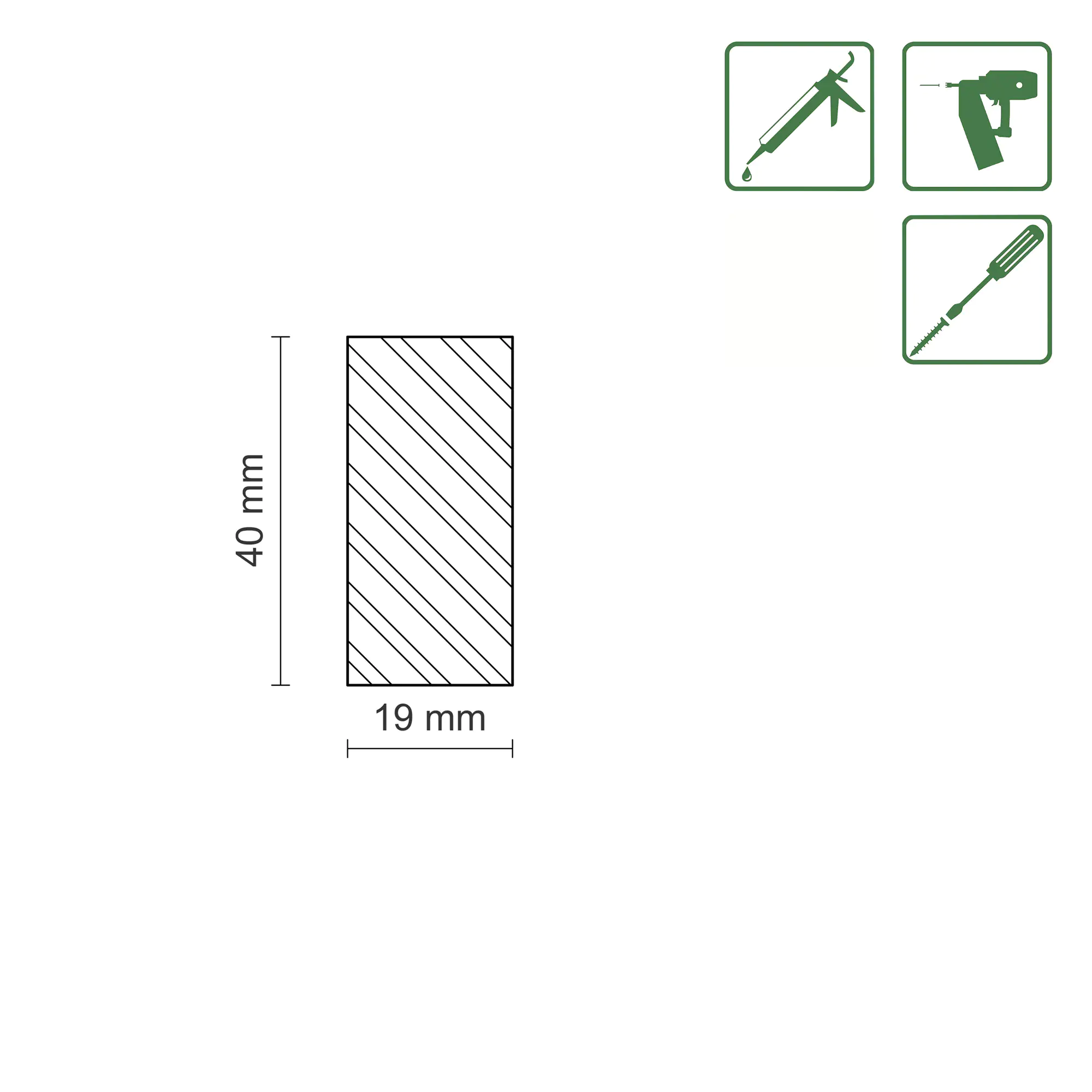 FN Neuhofer Flachleiste 240 cm 40 x 19 mm Fichte/Kiefer