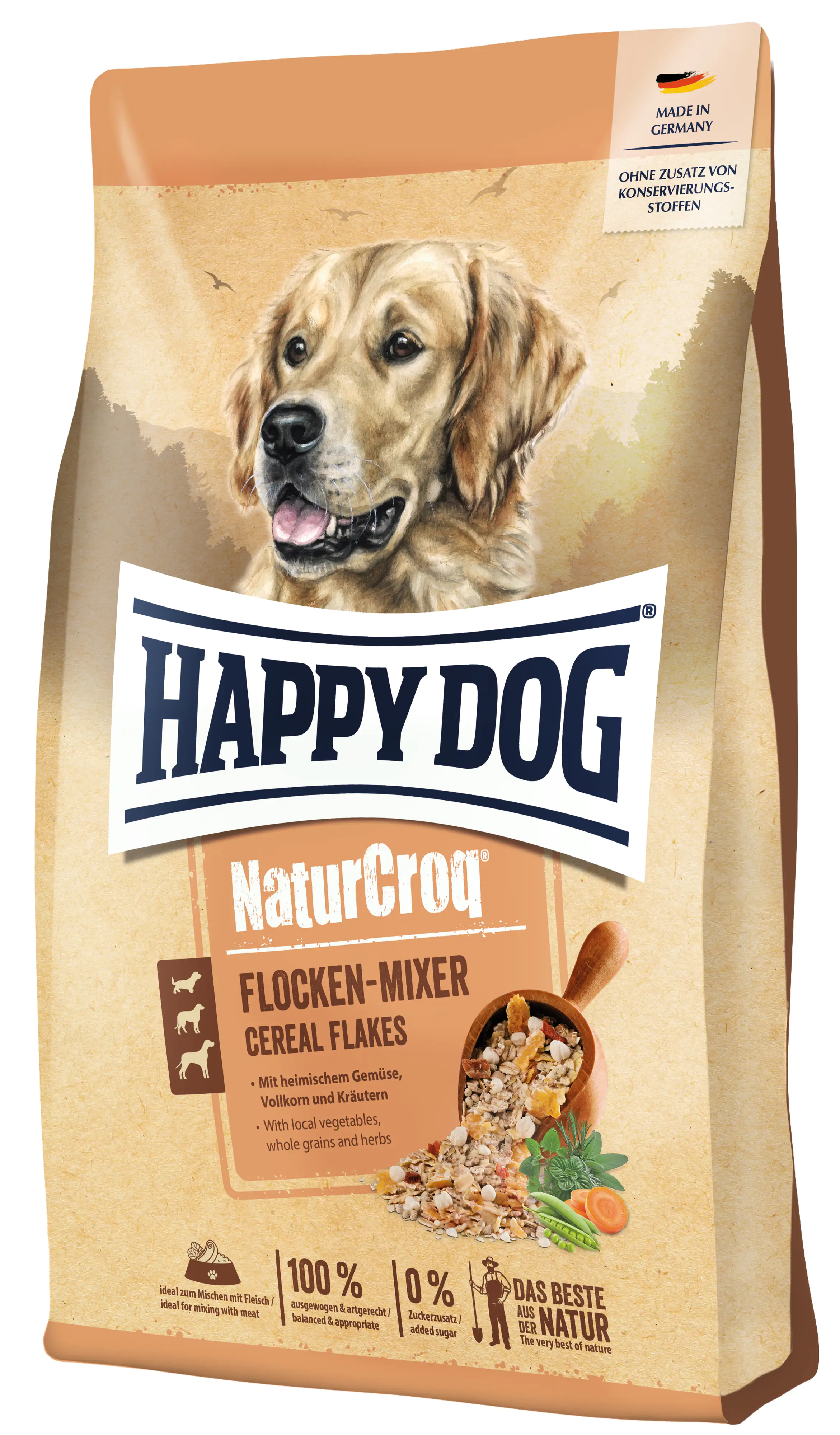 HappyDog Hundefutter NaturCroq Flocken Mixer 1,5 kg