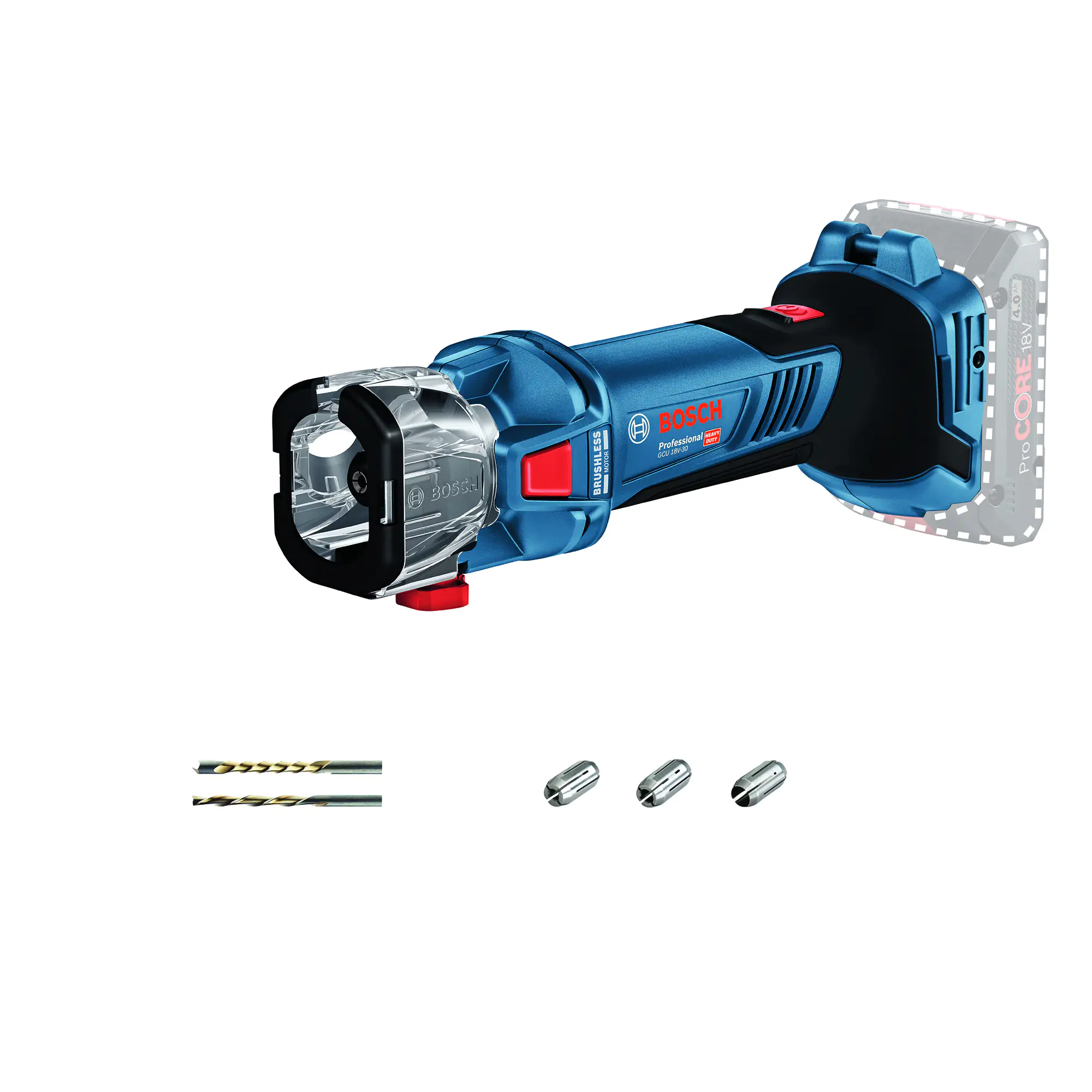 Bosch Professional Akku-Trockenbaufräse GCU 18V-30, ohne Akku und Ladegerät