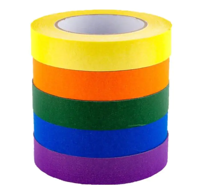 TrendLine Kreppband-Set bunt 25 mm x 40 m 5 Stück UV-Schutz