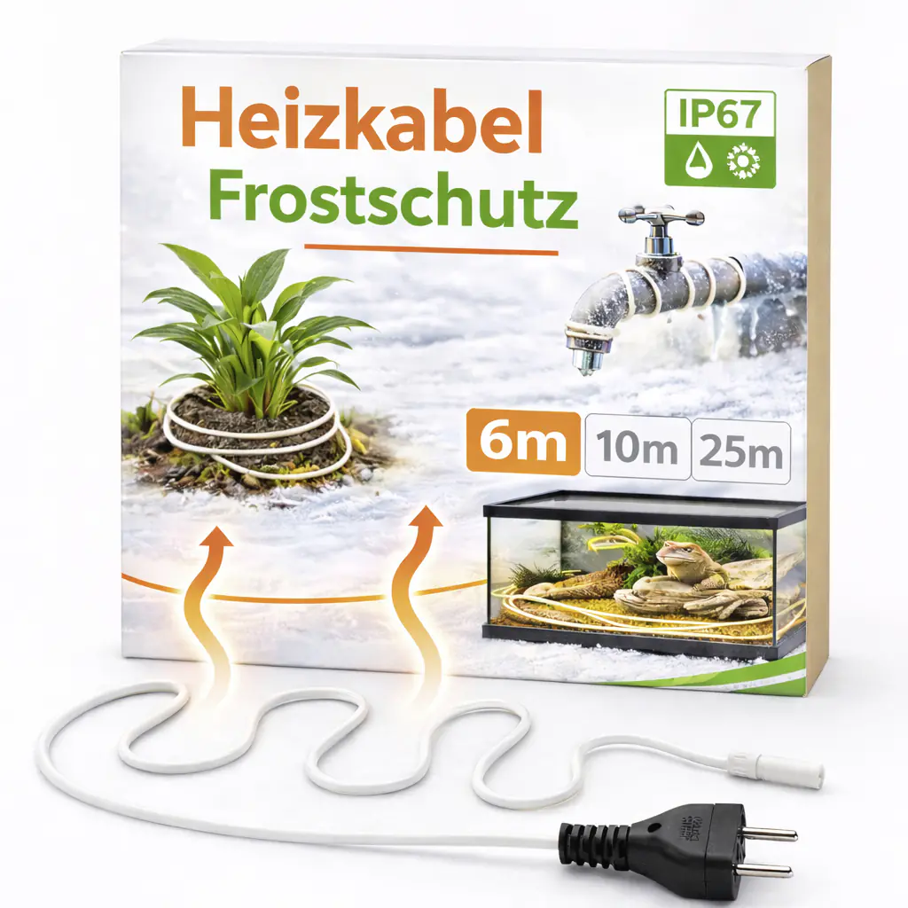 BioGreen Bodenheizkabel für Pflanzen weiß 6 m 50 W