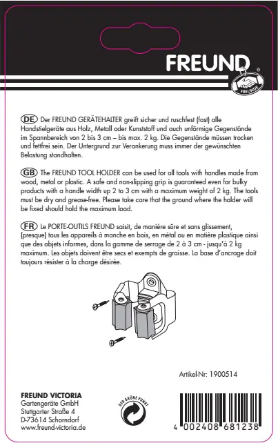 Freund Victoria Universal-Gerätehalter 2er Set