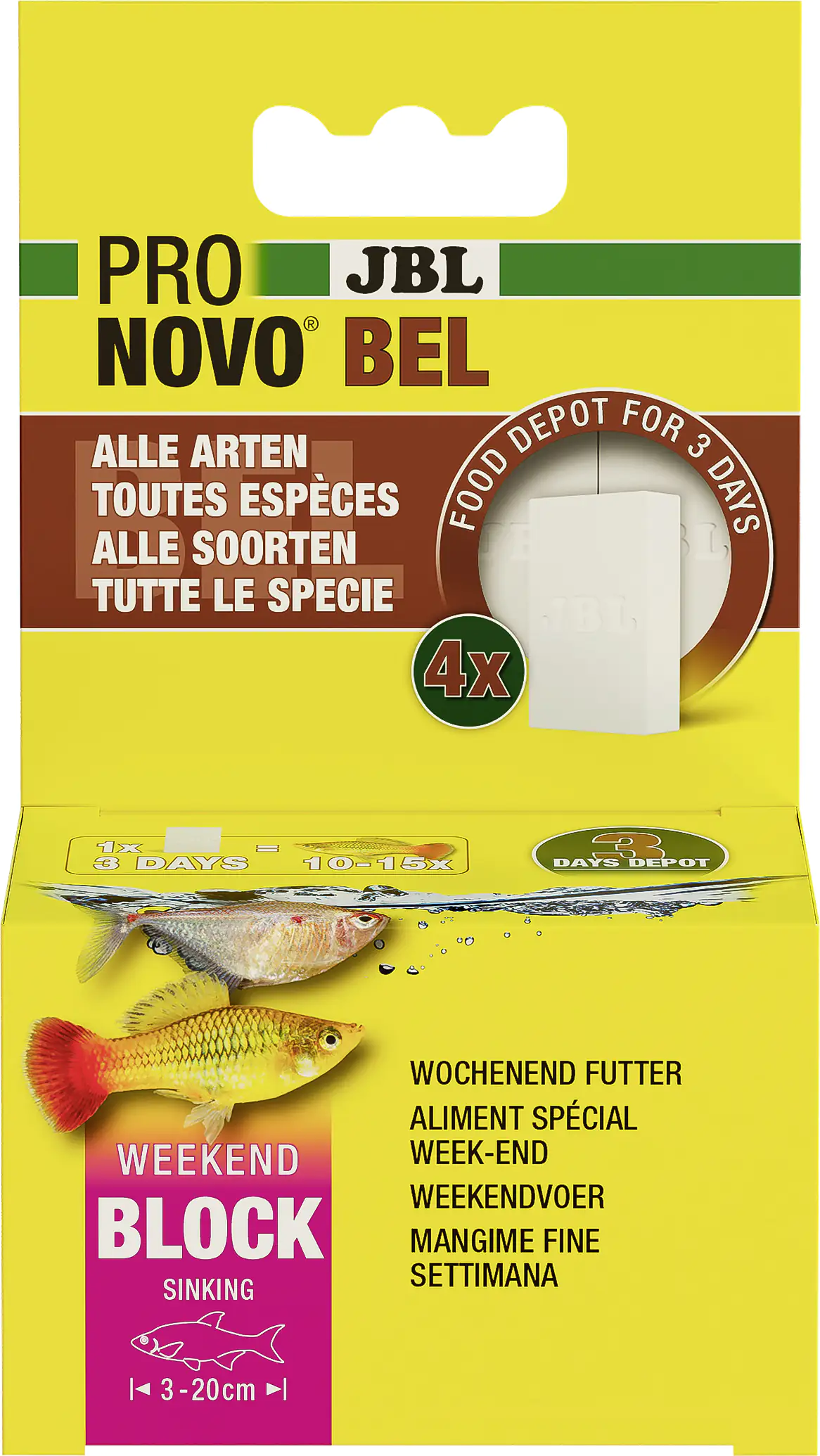 JBL Fischfutter Pronovo Bel Weekend Wochenendfischfutter 220 ml