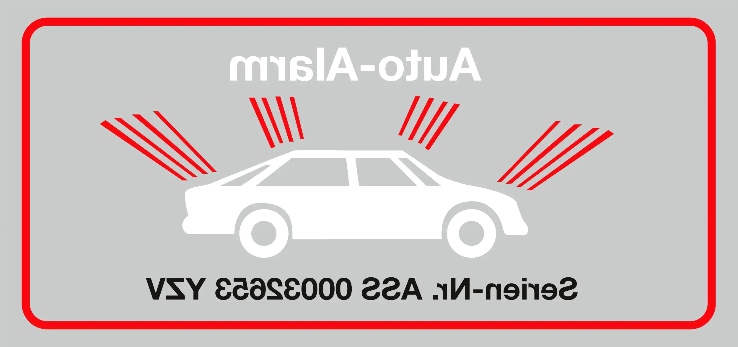 Hermann Schütz Aufkleber Auto-Alarm innenklebend 85x40mm