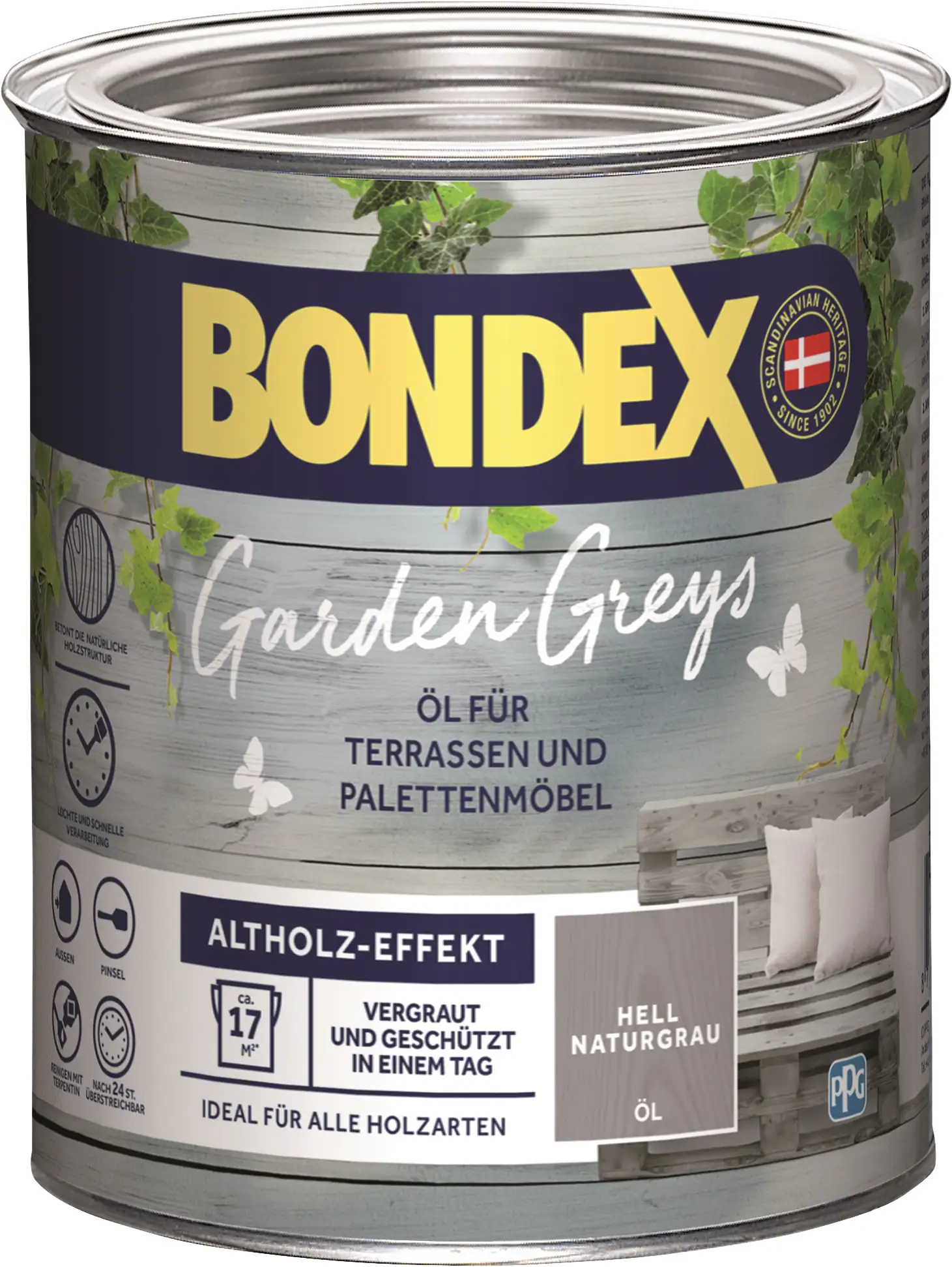 Bondex Garden Greys Öl 750 ml hell naturgrau