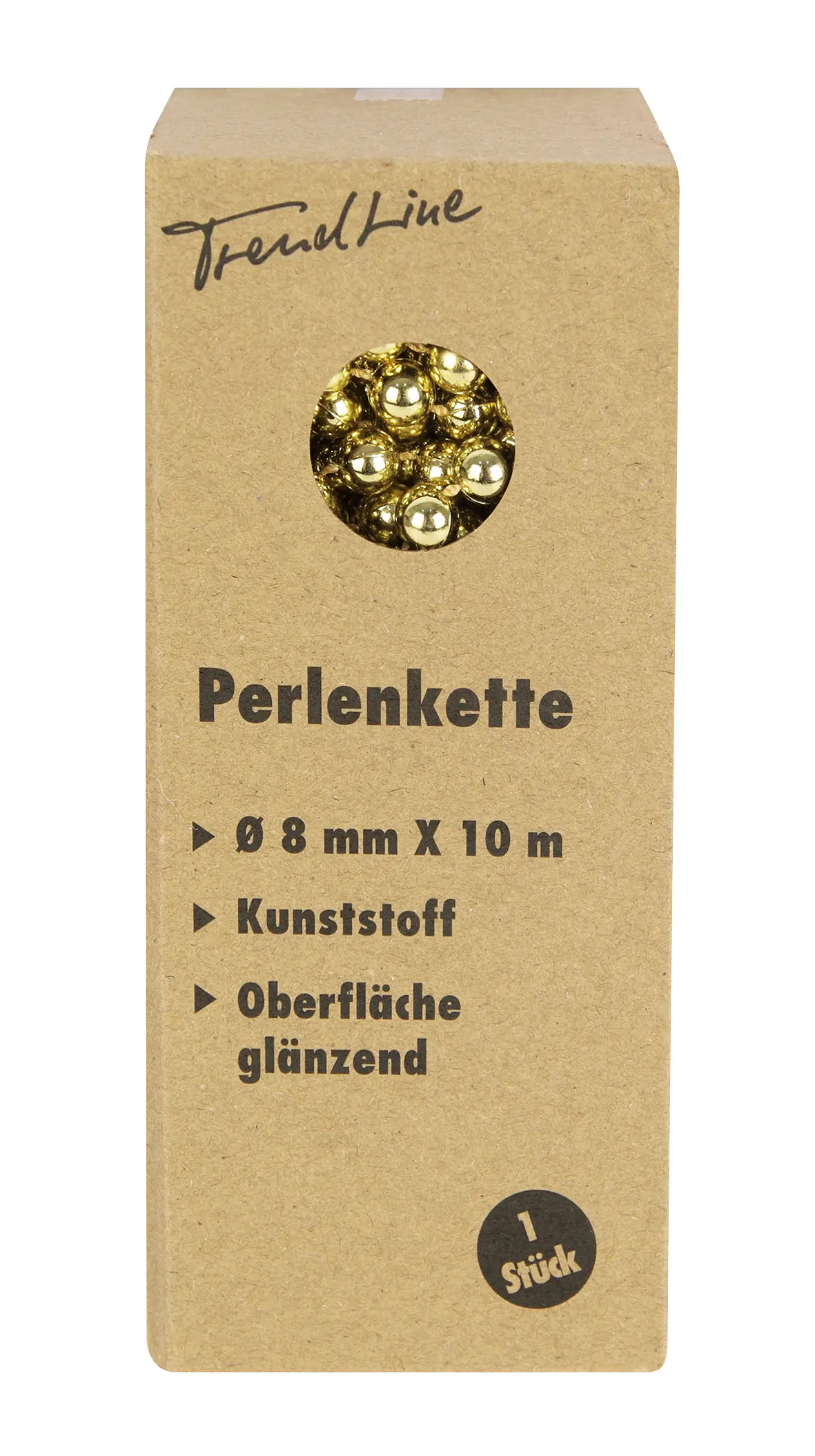 TrendLine Perlenkette bruchfest, langlebig 10 m gold