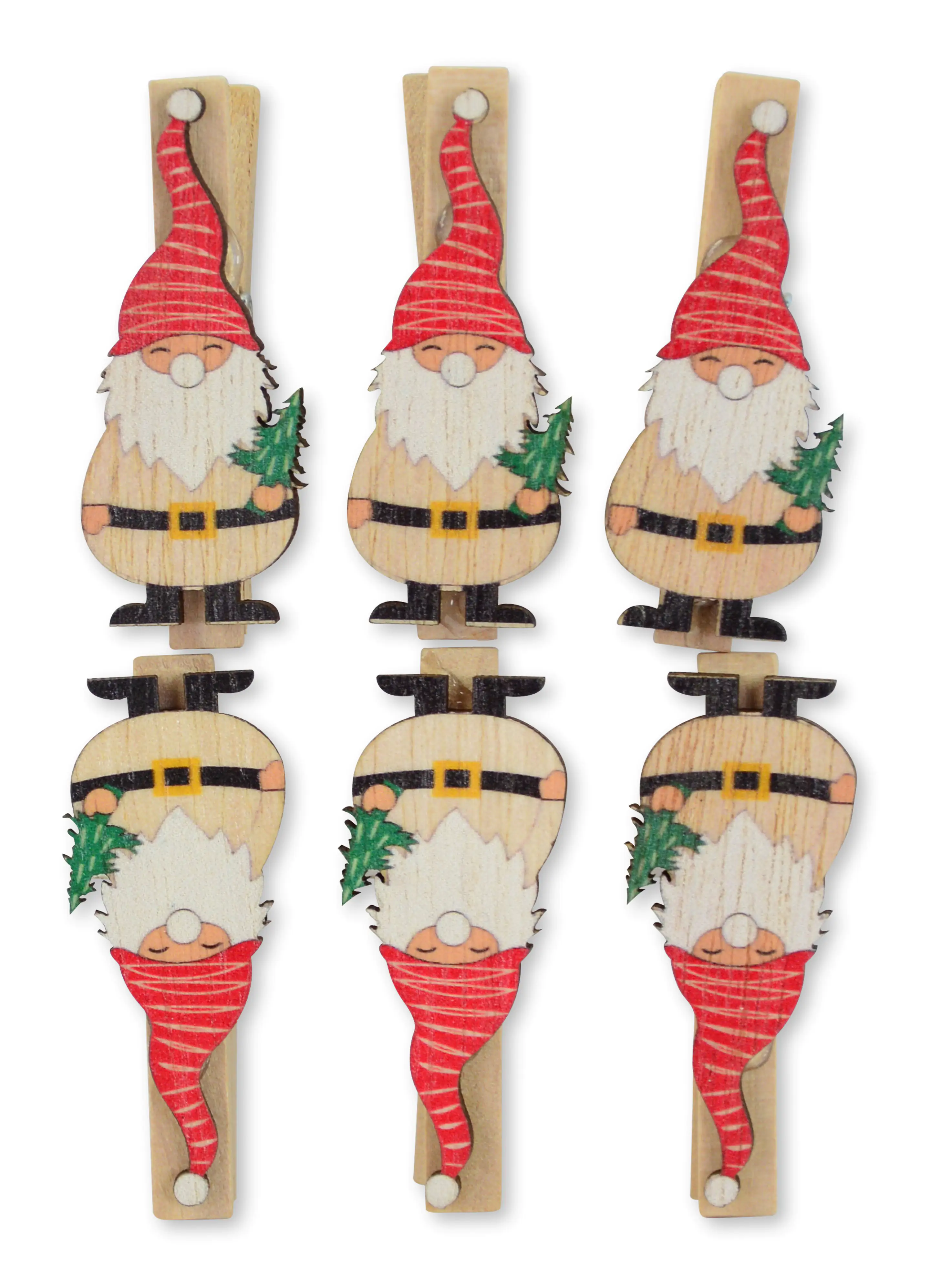 4004942179356 Riffelmacher Dekoklammer Wichtel aus Holz 2 x 4,5 x 1,5 cm