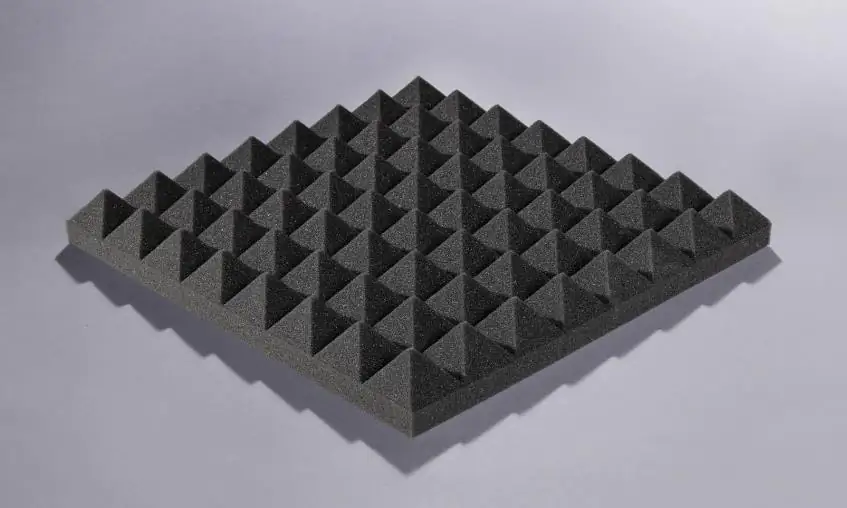 Akupur Schaumstoffpyramidenplatte anthrazit 40 x 40 cm, 70 mm hoch