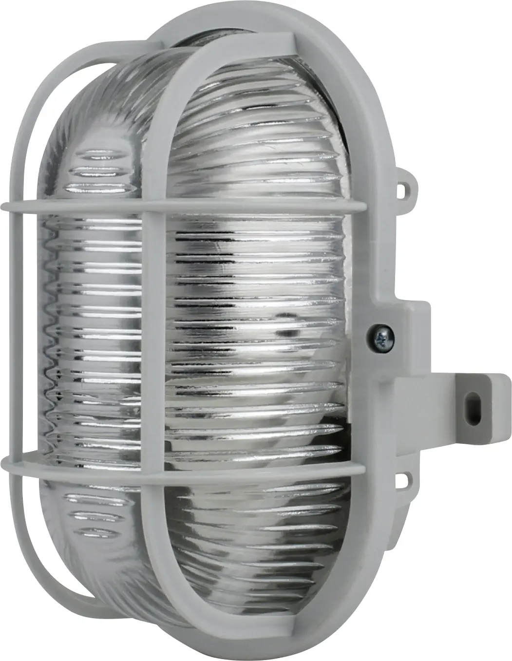 Ovalleuchte 60 Watt PVC-Korb grau Ovalleuchte 60 Watt PVC-Korb grau