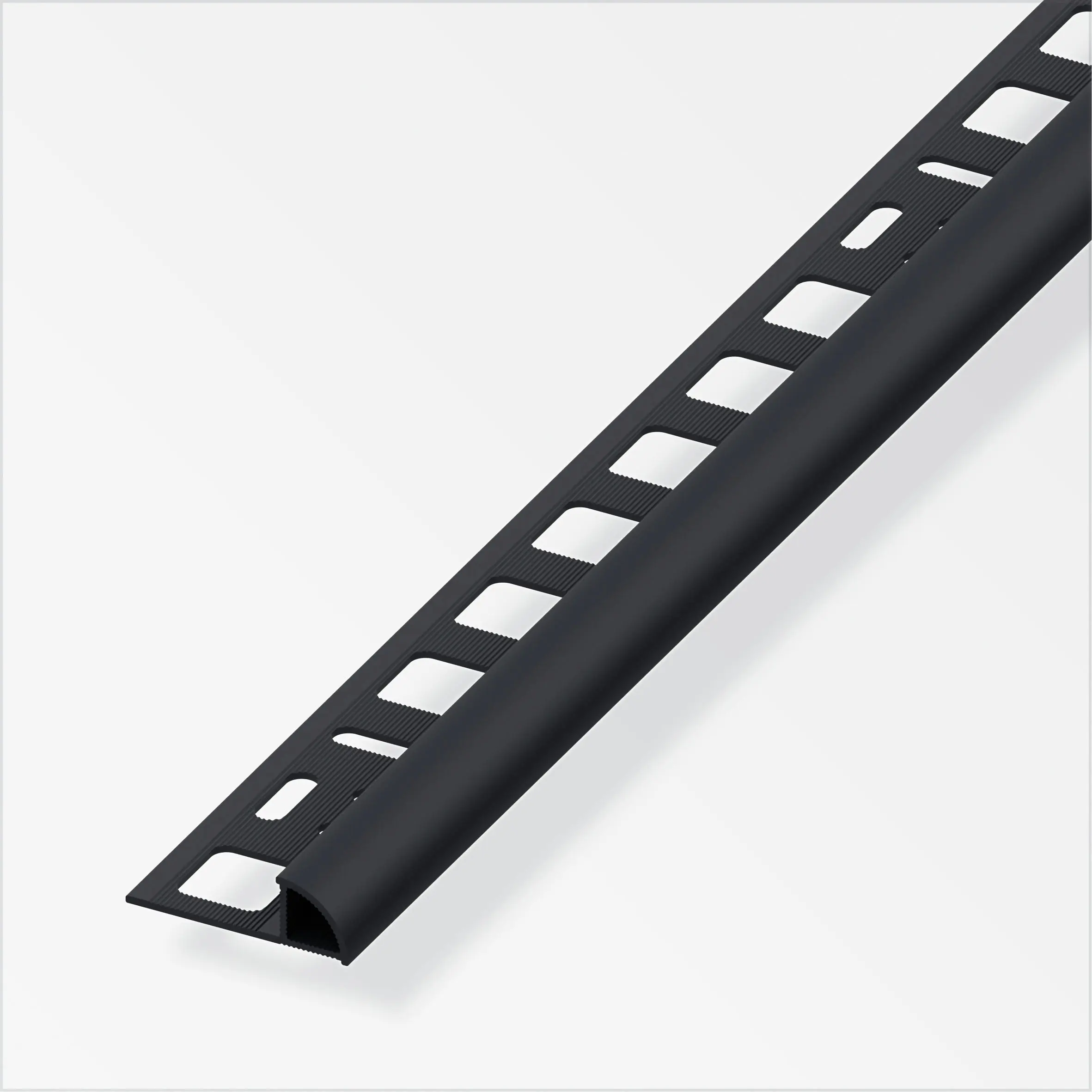 alfer Viertelkreisprofil PVC glatt schwarz alfer Viertelkreisprofil PVC glatt schwarz