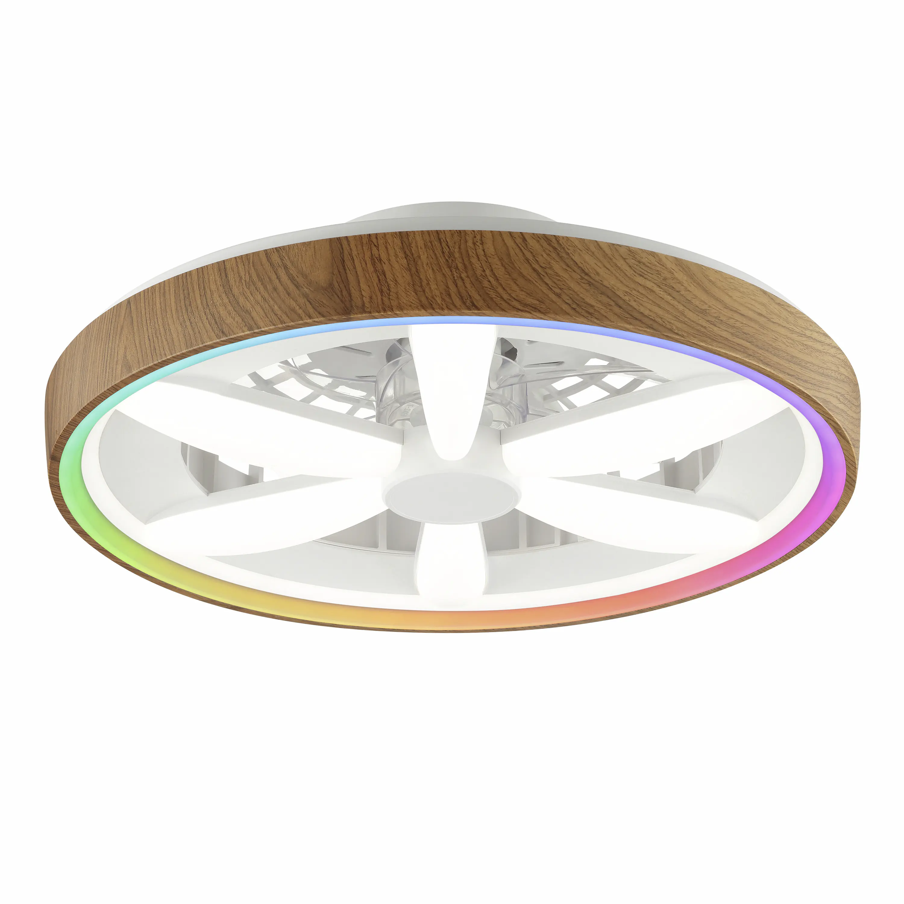 Brilliant LED Deckenleuchte mit Ventilator Gaiano Ø 48 cm 48 W holz/weiß