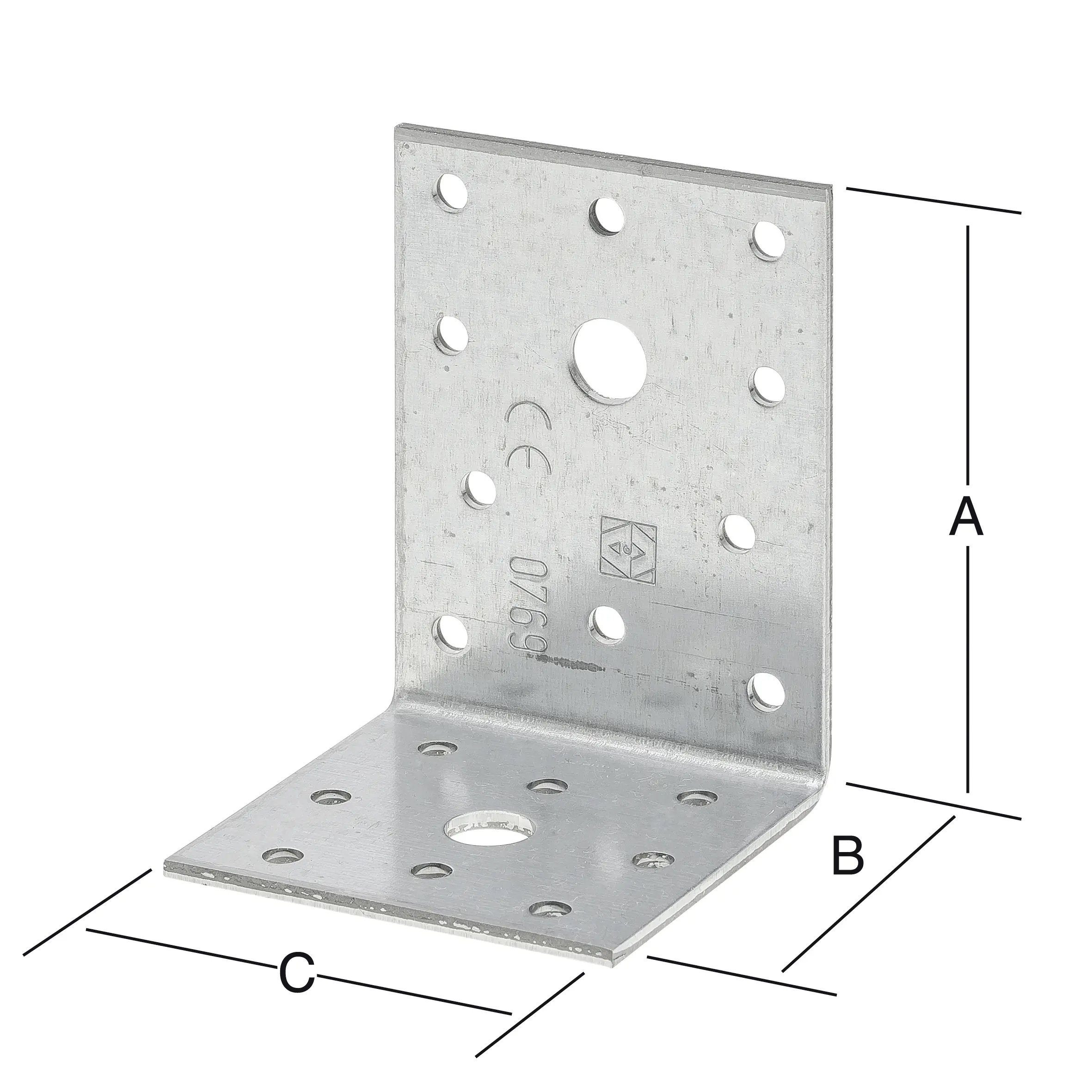 Vormann Winkelverbinder sendzimir verzinkt 80 x 60 x 60 mm