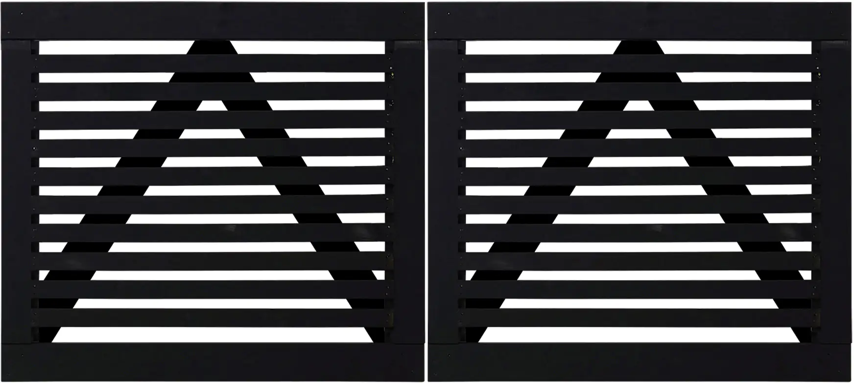 Tokyo Doppeltor - 200 x 90 cm - schwarz