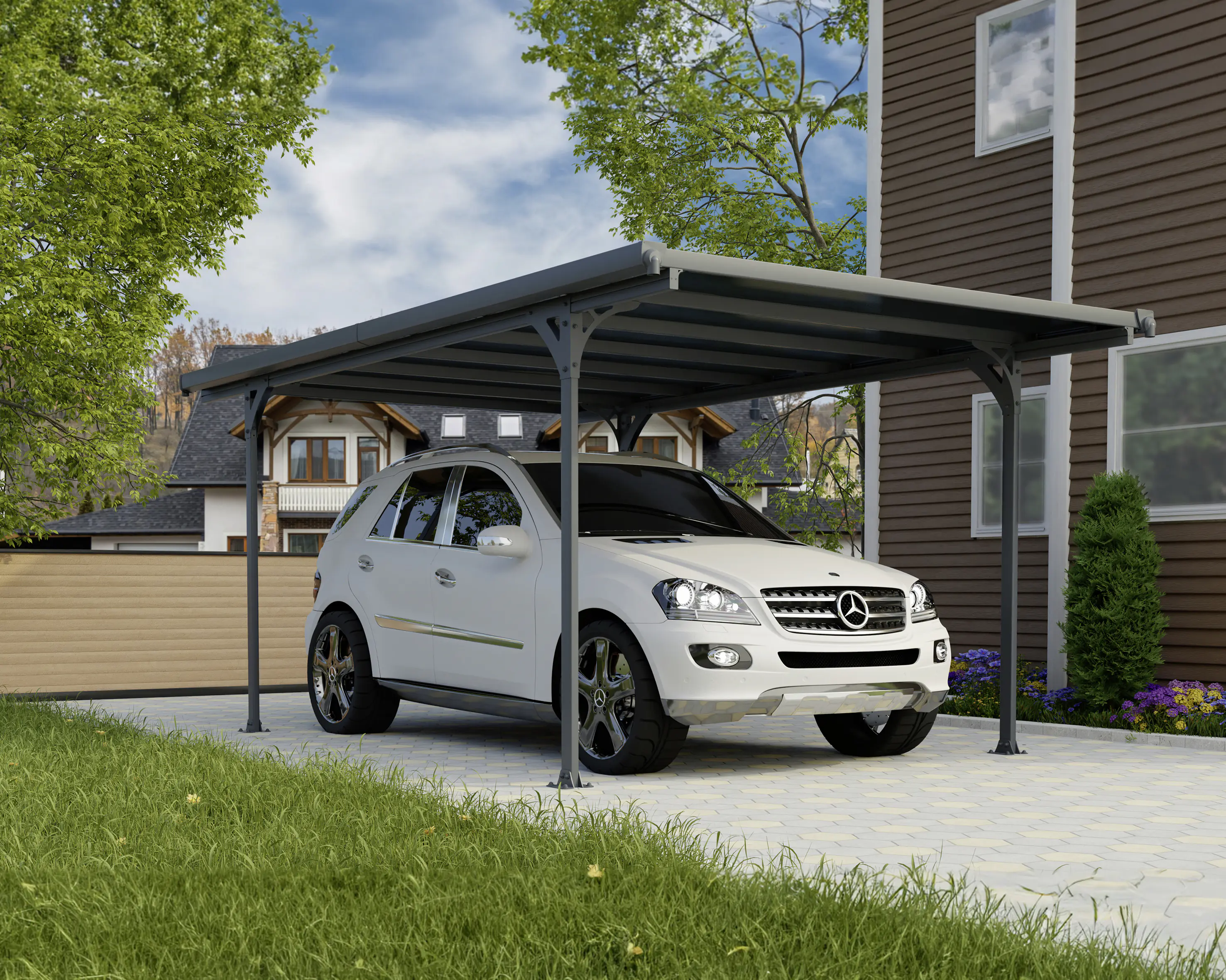 Canopia Carport Verona 5000 Grau Alu 504 x 299 cm Canopia Carport Verona 5000 Grau Alu 504 x 299 cm