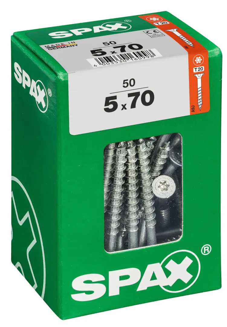 Spax Universalschrauben 5.0 x 70 mm TX 20 - 50 Stk.