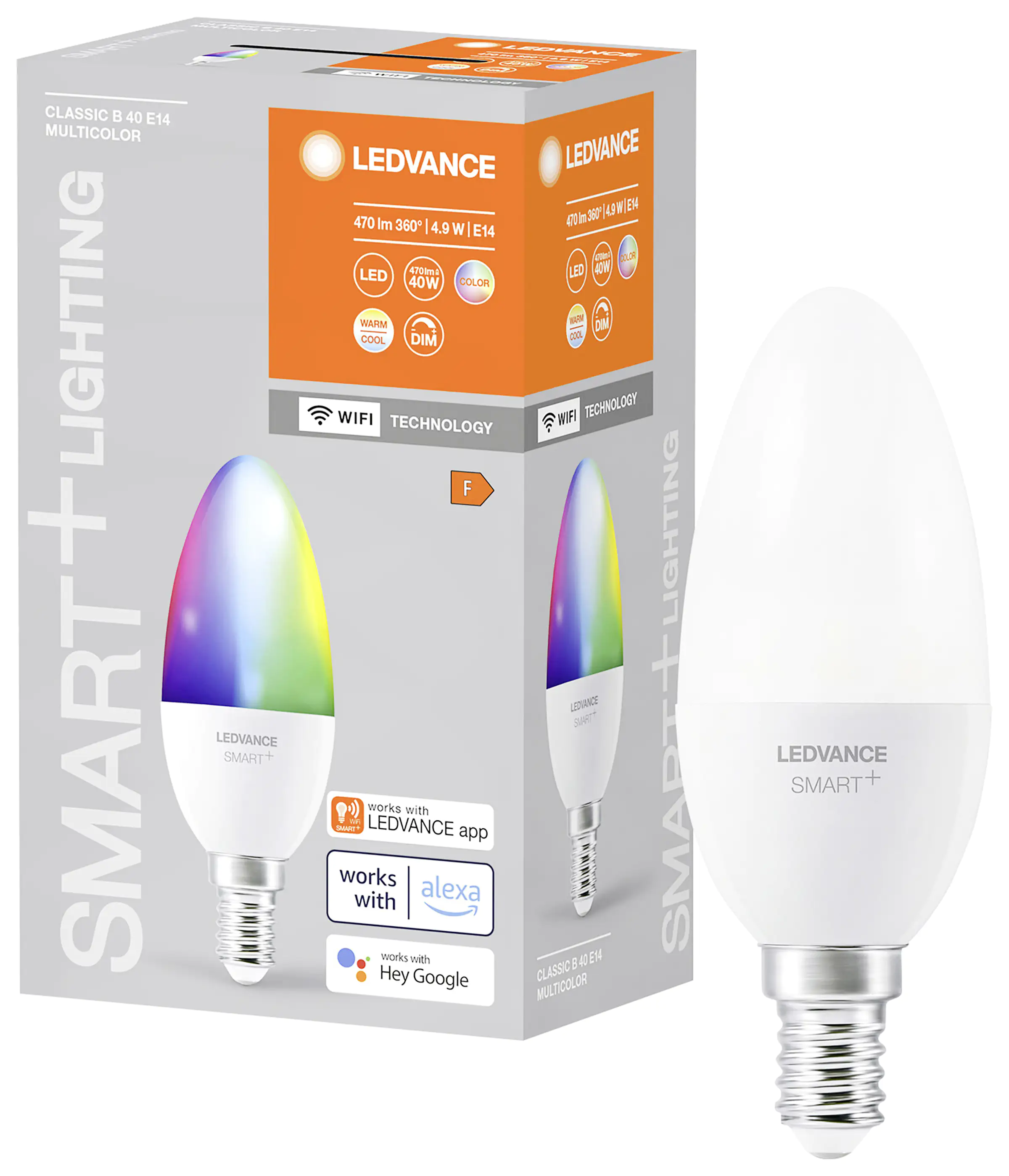 Ledvance Smart+ LED Leuchtmittel B40 E14 4,9 W warmweiß-kaltweiß