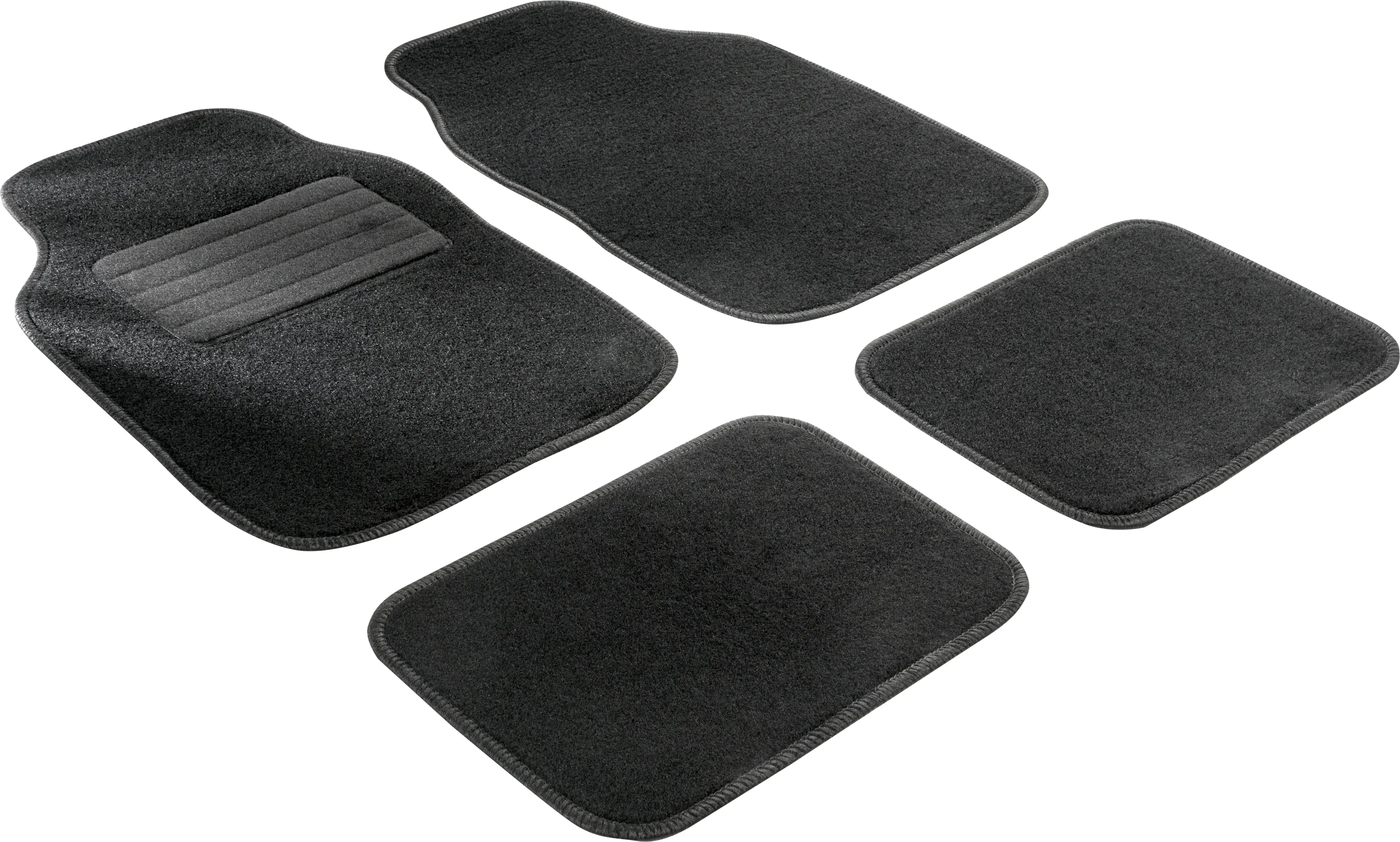 Walser Universal Fußmatten Velours Komplett-Set schwarz