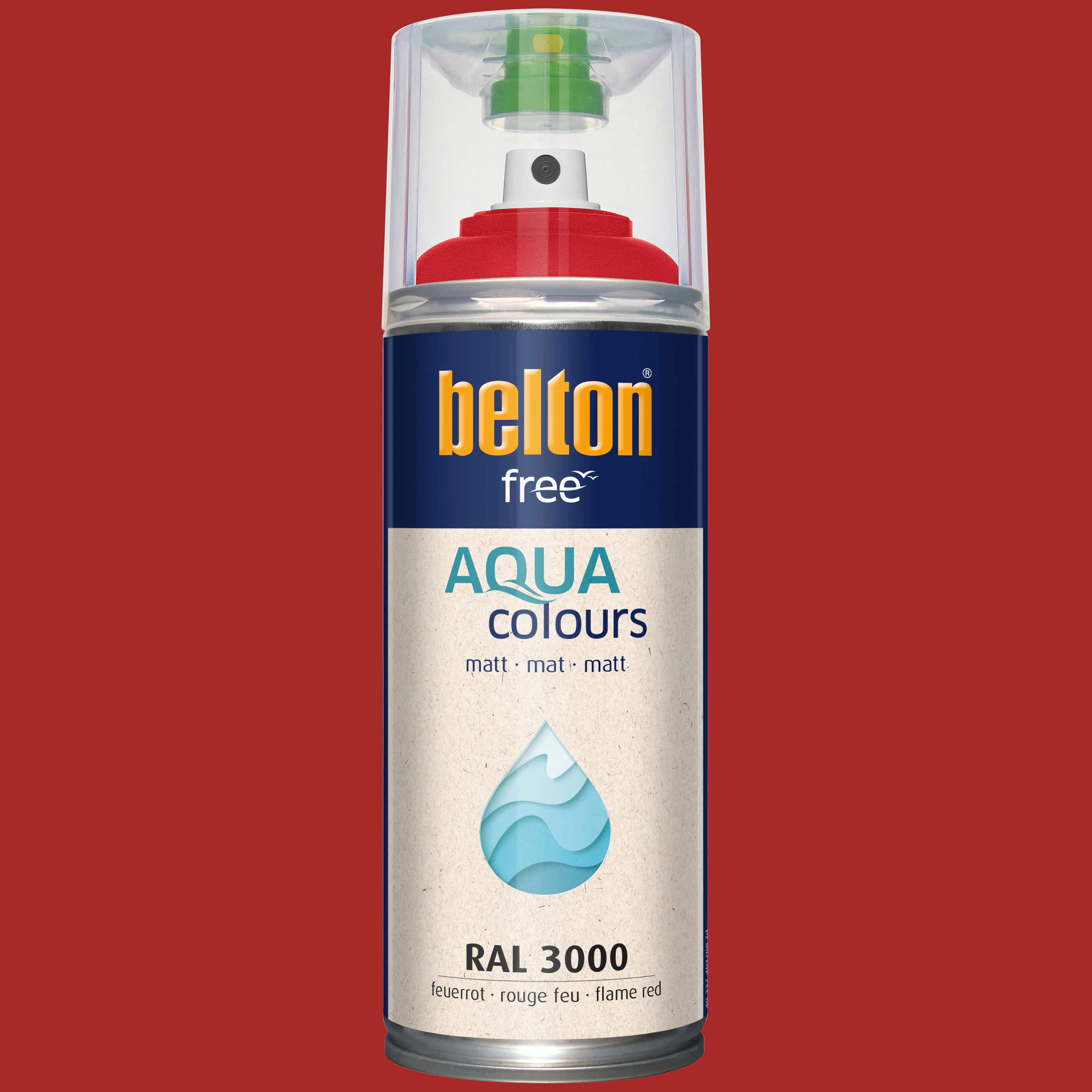 belton free Lackspray AQUAcolours 400 ml feuerrot matt