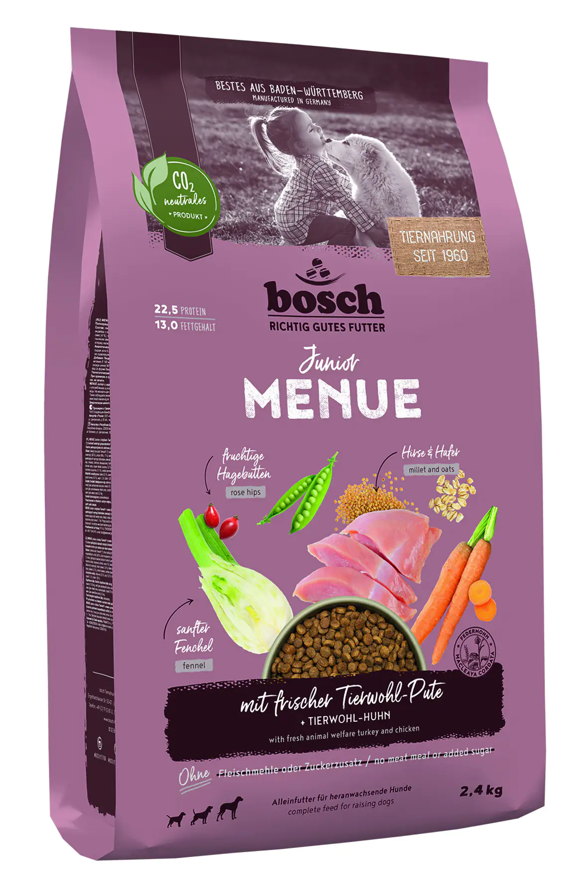 Bosch Menue Junior Hundetrockenfutter Pute 2,4 kg Bosch Menue Junior Hundetrockenfutter Pute 2,4 kg